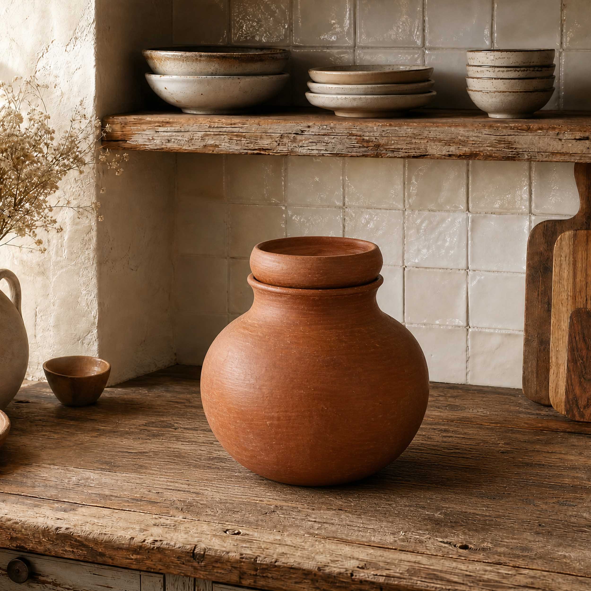 The Olla, Red Clay Terracotta Cooking Pot | Lolo Mercadito