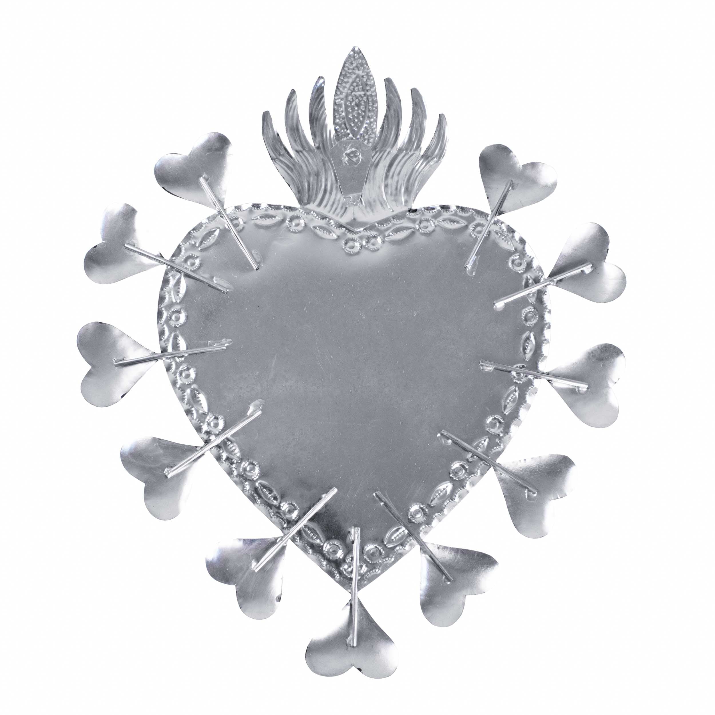 Sacred Heart of Hearts Milagro Tin Art Wall Decor
