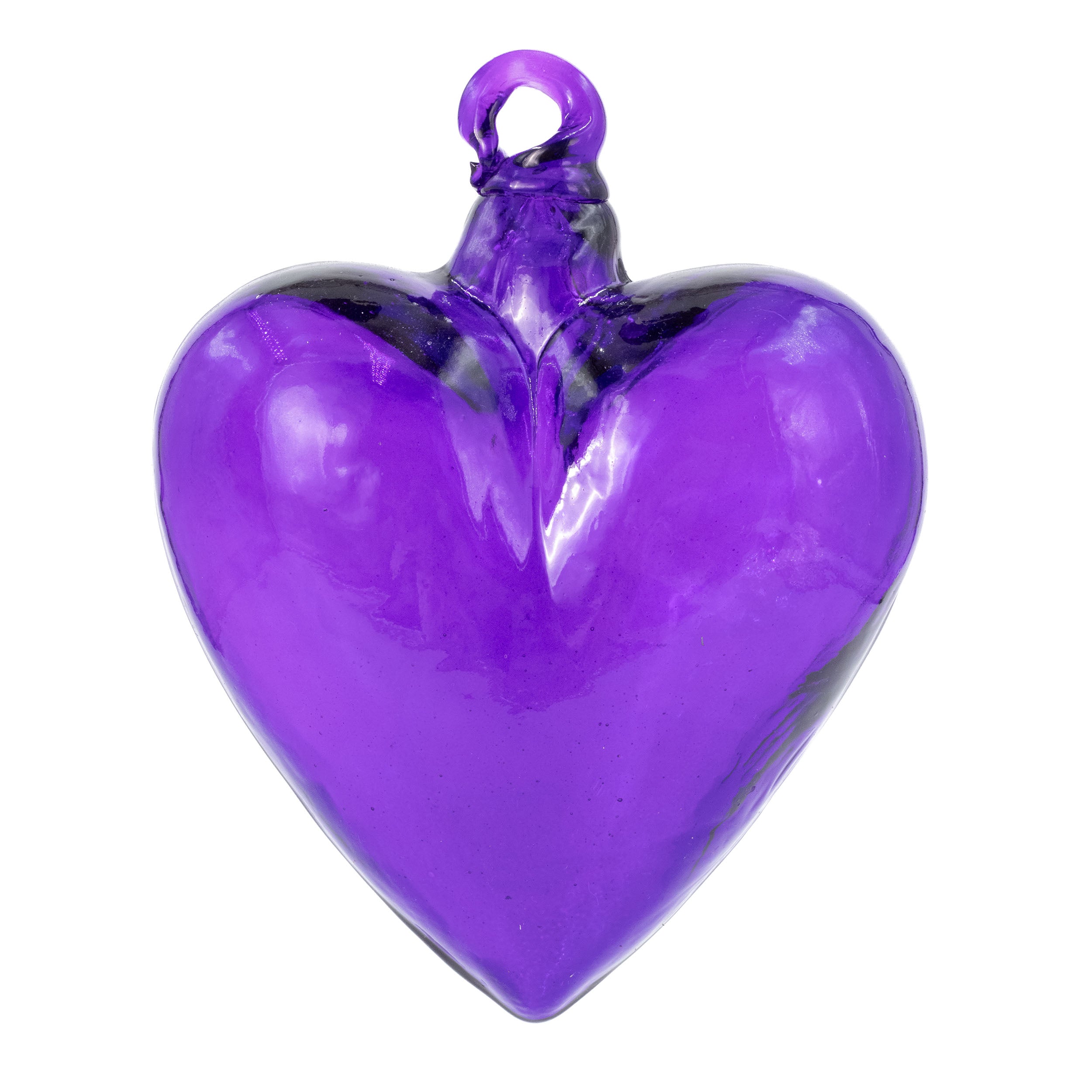 Tonalá Large Blown Glass Hanging Heart Ornament