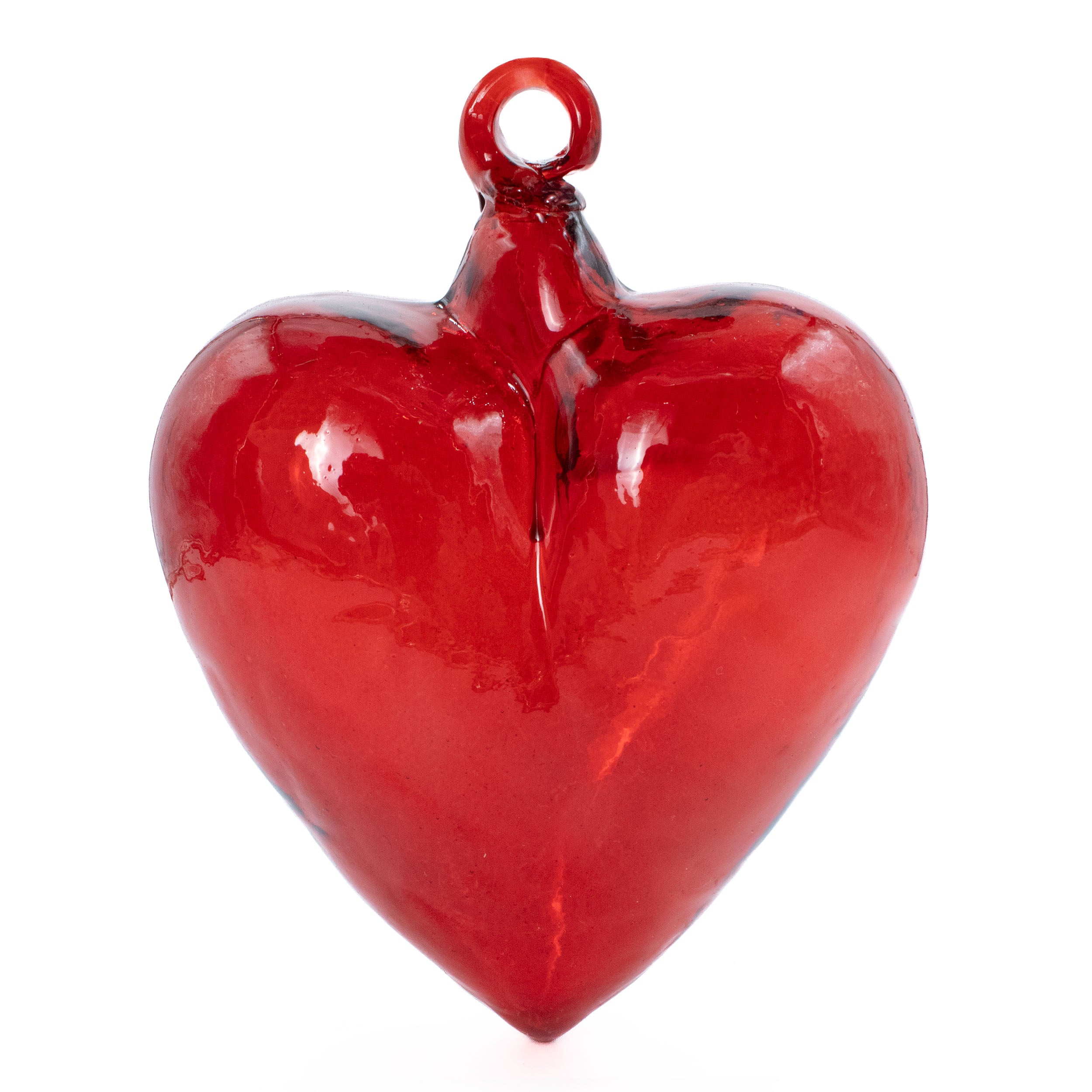 Tonalá Large Blown Glass Hanging Heart Ornament