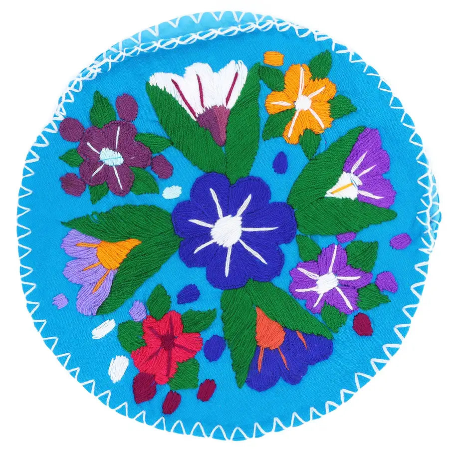 Hand Embroidered Floral Tortilla Warmer