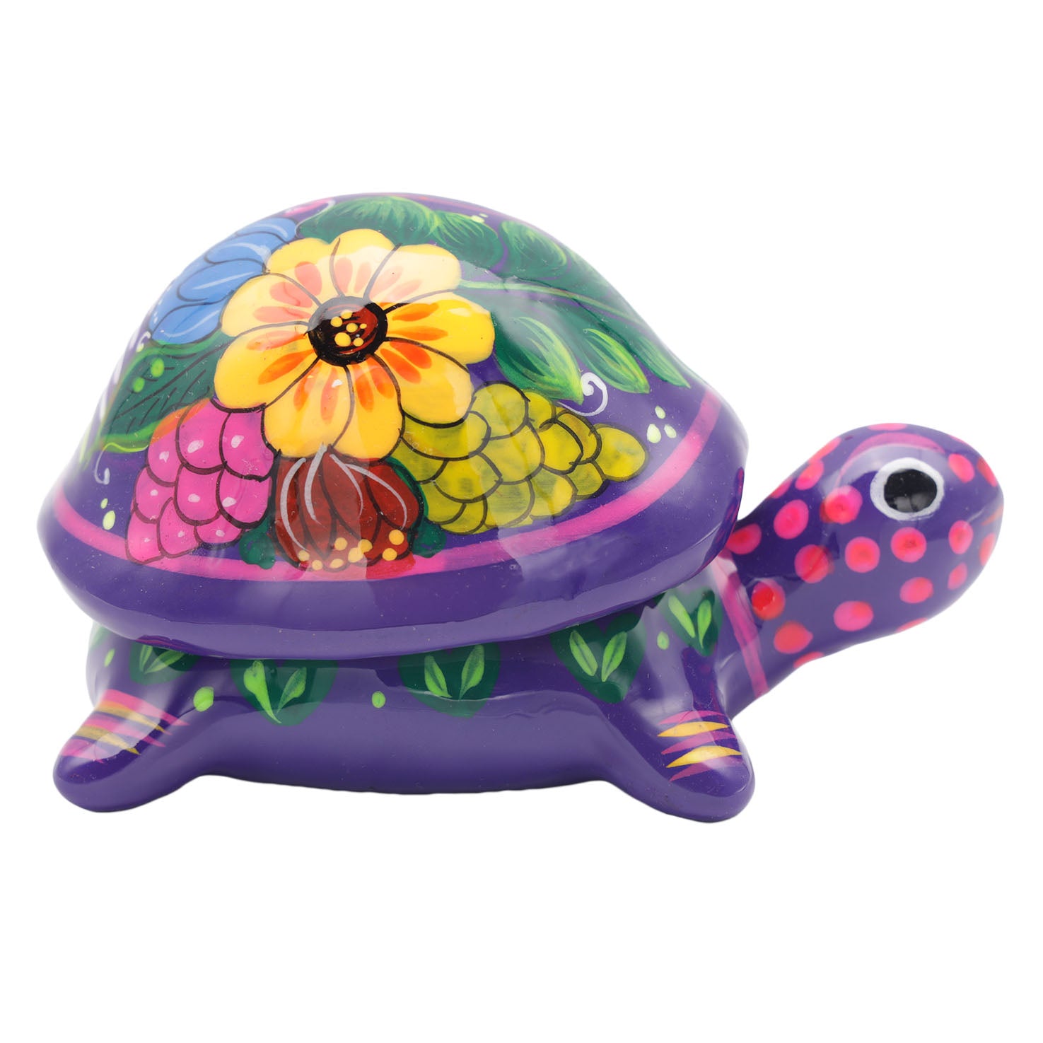 Hand-Painted Xalitla Clay Trinket/Jewelry Box