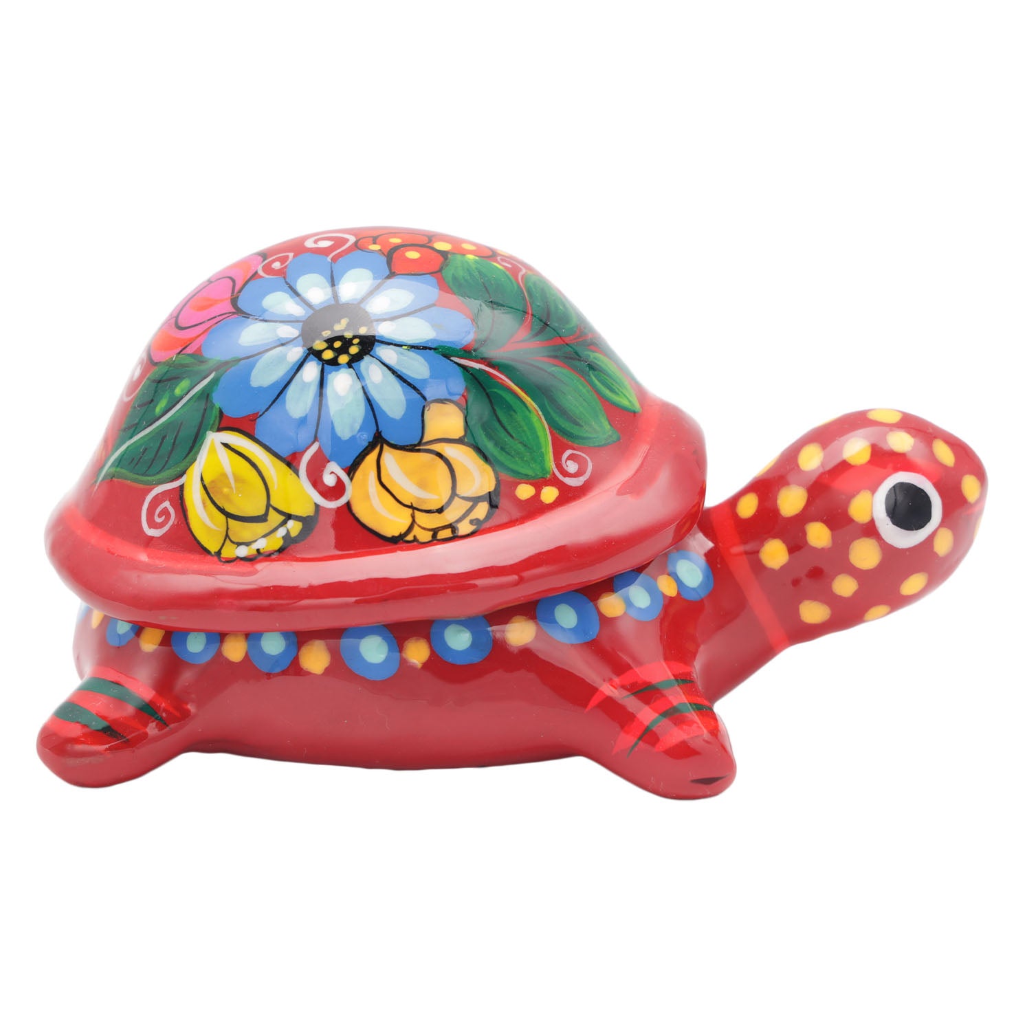 Hand-Painted Xalitla Clay Trinket/Jewelry Box