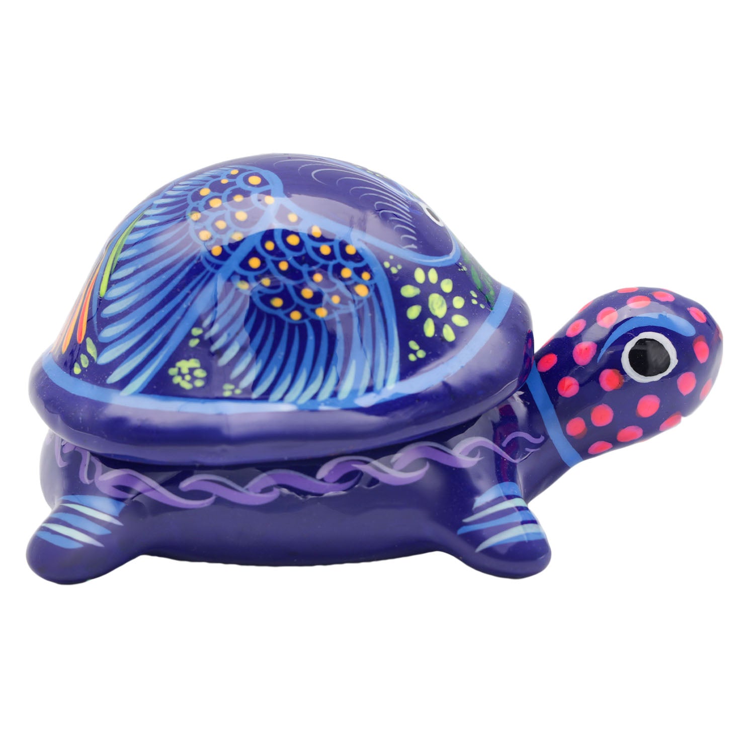 Hand-Painted Xalitla Clay Trinket/Jewelry Box
