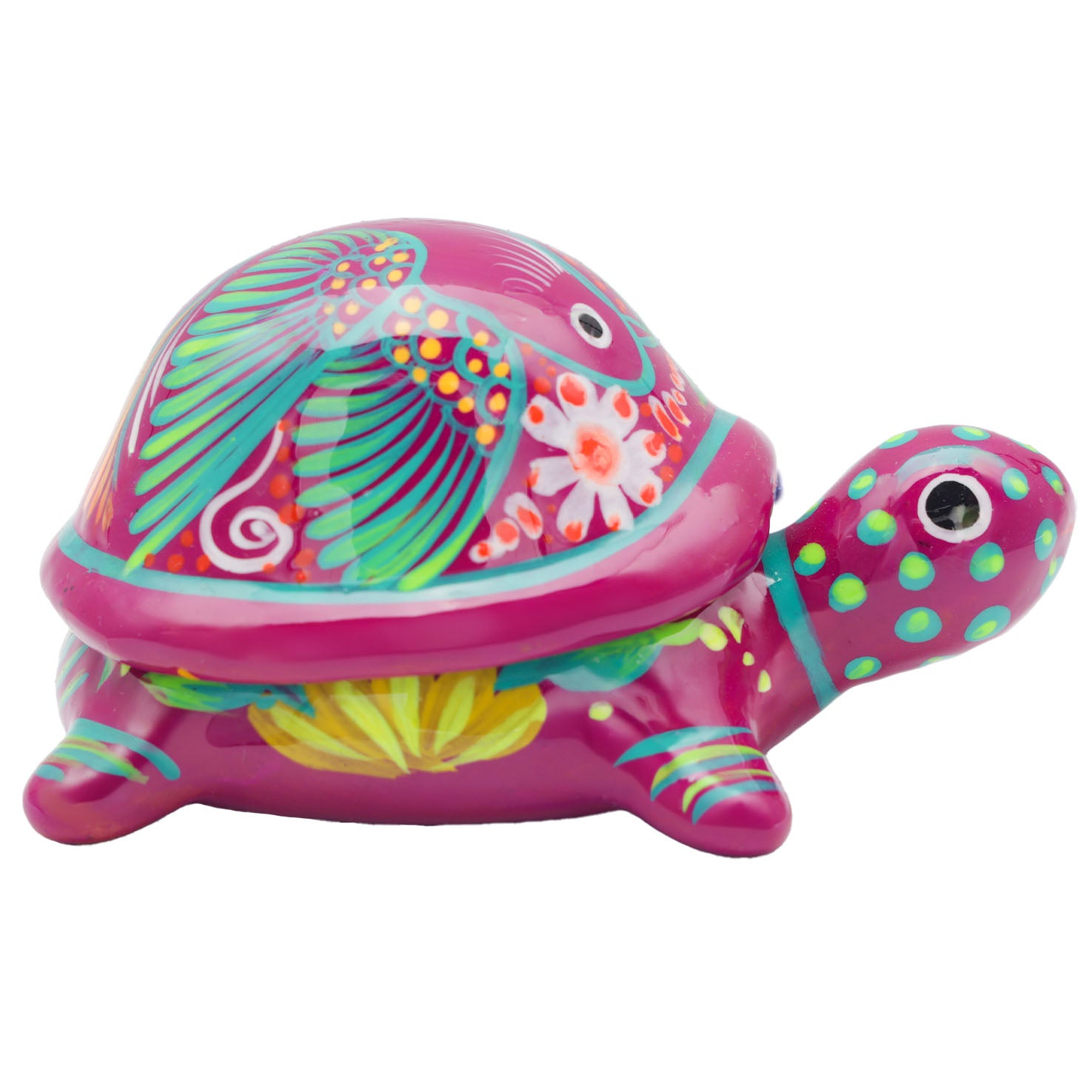 Hand-Painted Xalitla Clay Trinket/Jewelry Box