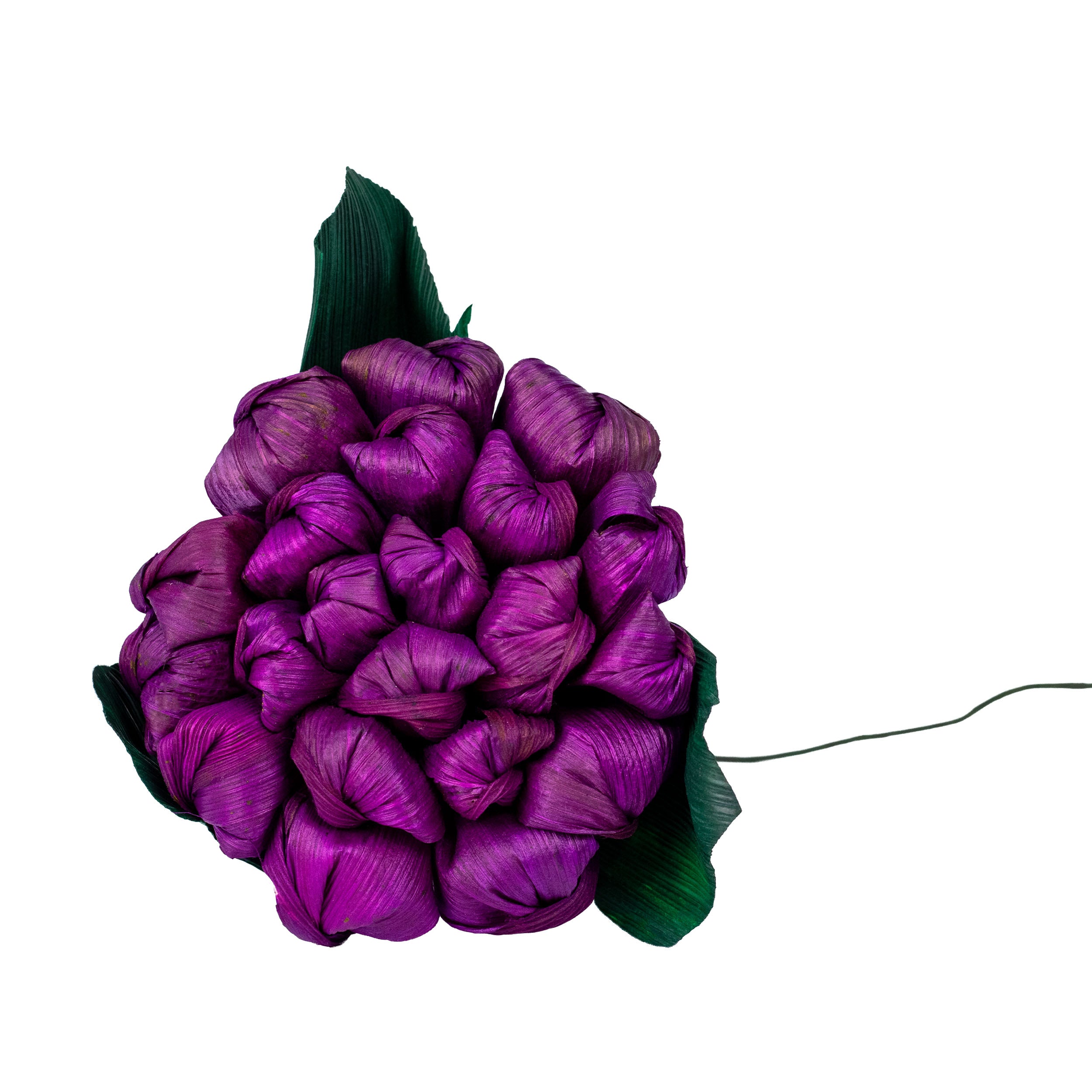 Totomoxtle Cornhusk Button Flower