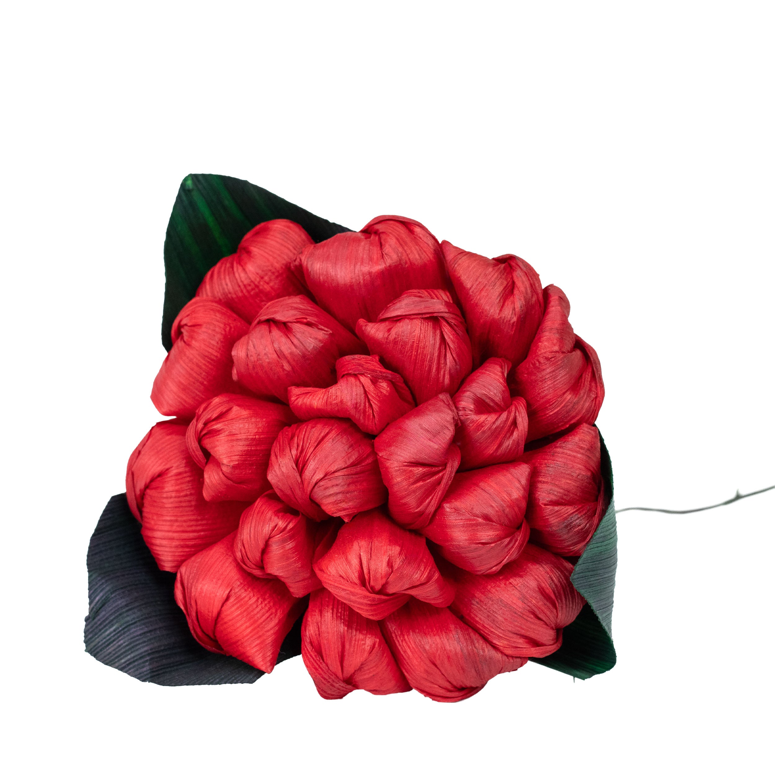 Totomoxtle Cornhusk Button Flower