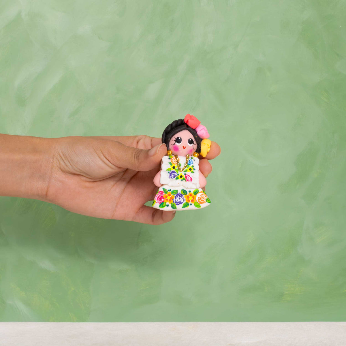 Cold Porcelain Clay Traditional Dresses Magnet