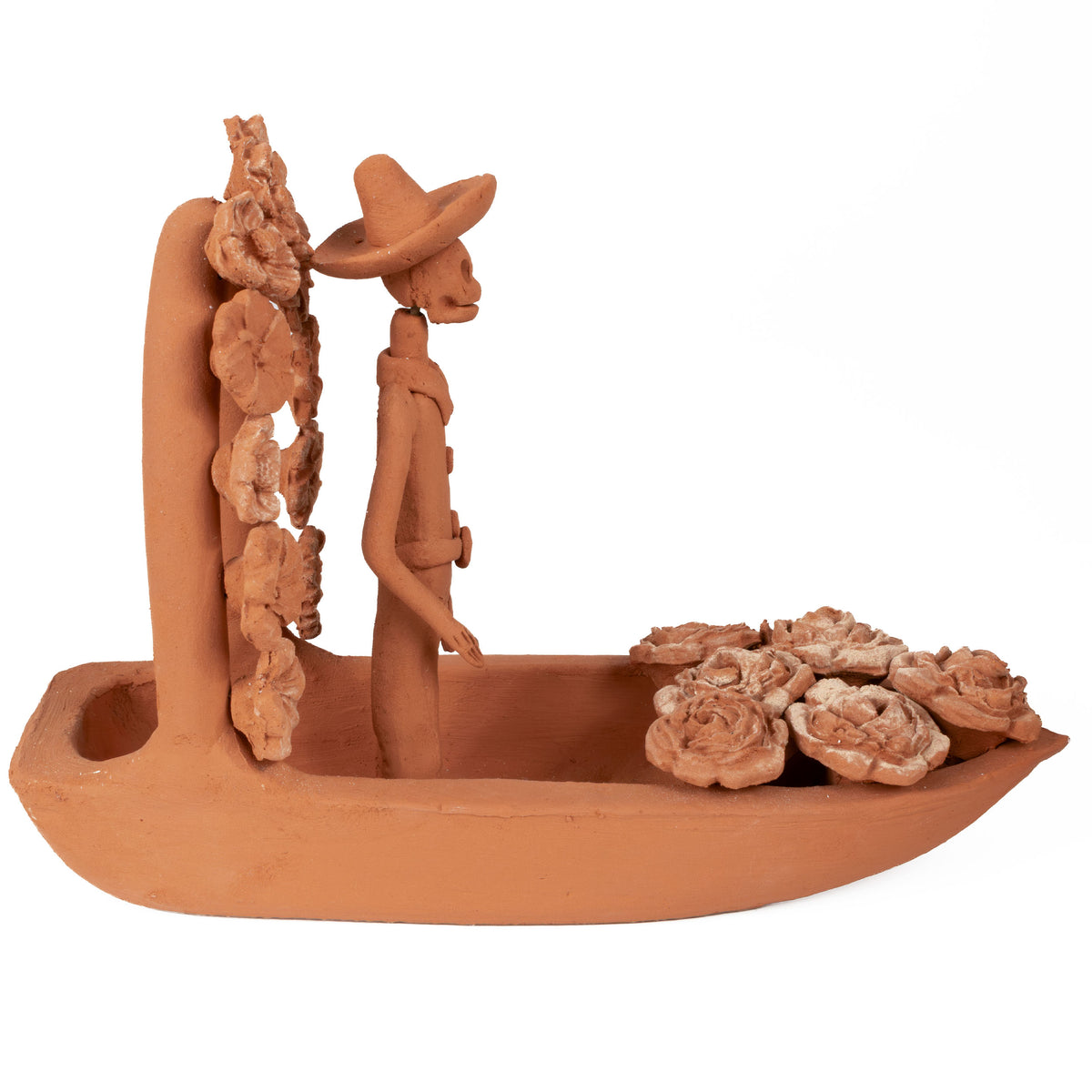 Catrina Clay Trajineras Sculptures