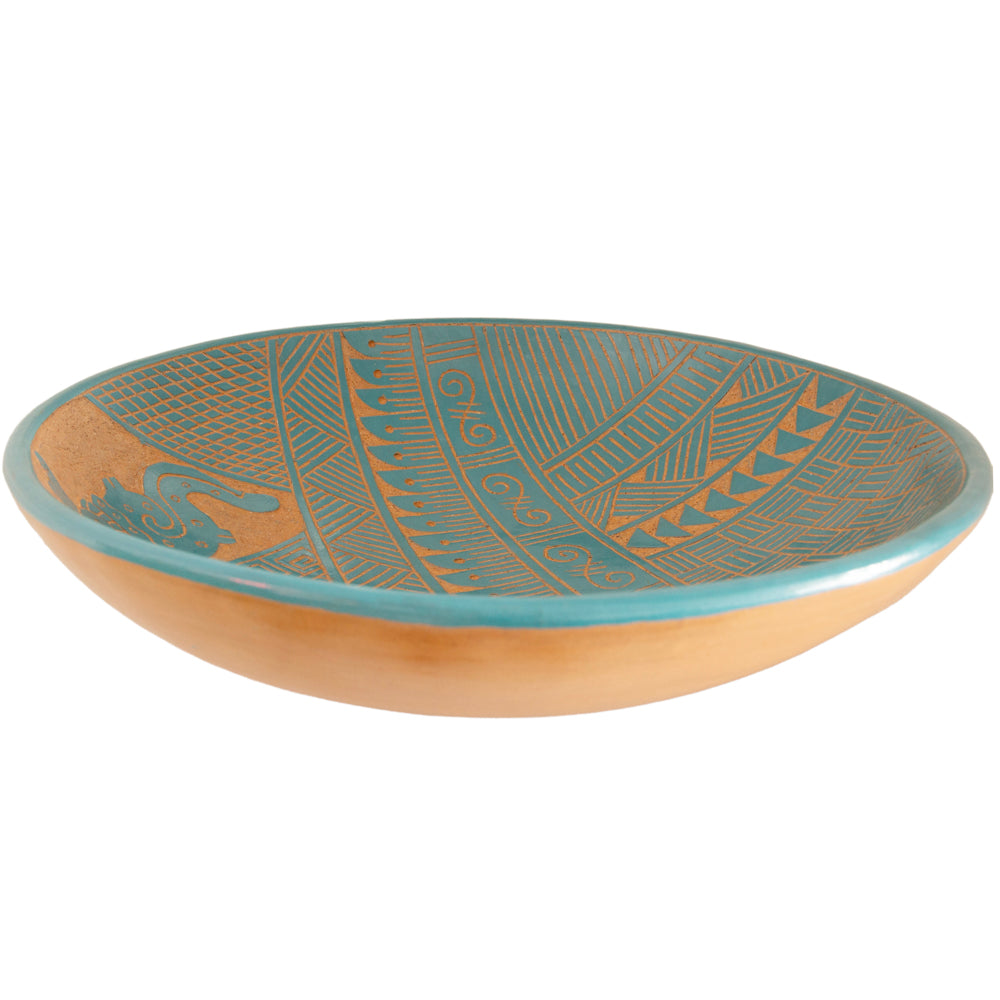 Zinapécuaro Large Hand-Carved Clay Bowl