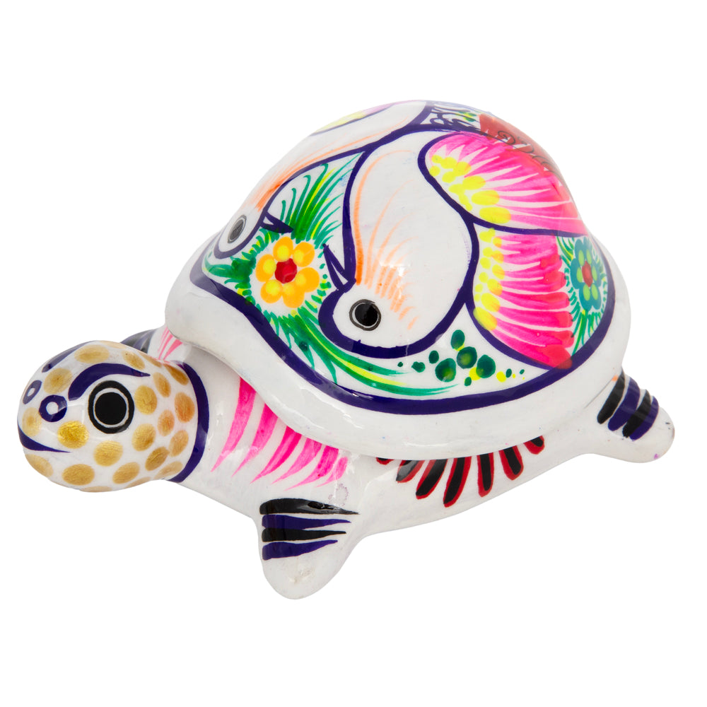 Hand-Painted Xalitla Turtle Clay Trinket/Jewelry Box
