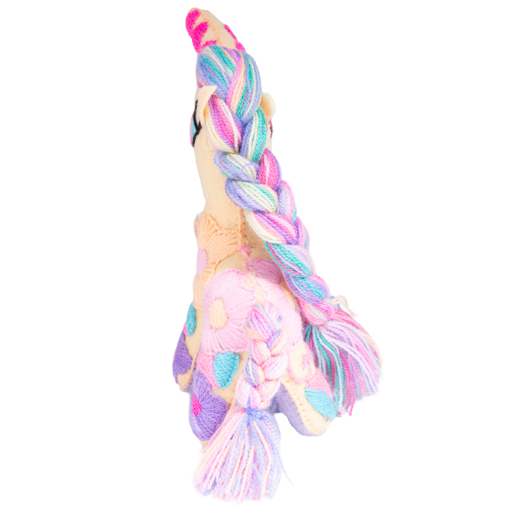 Unicorn Hand-Embroidered Stuffed Animal
