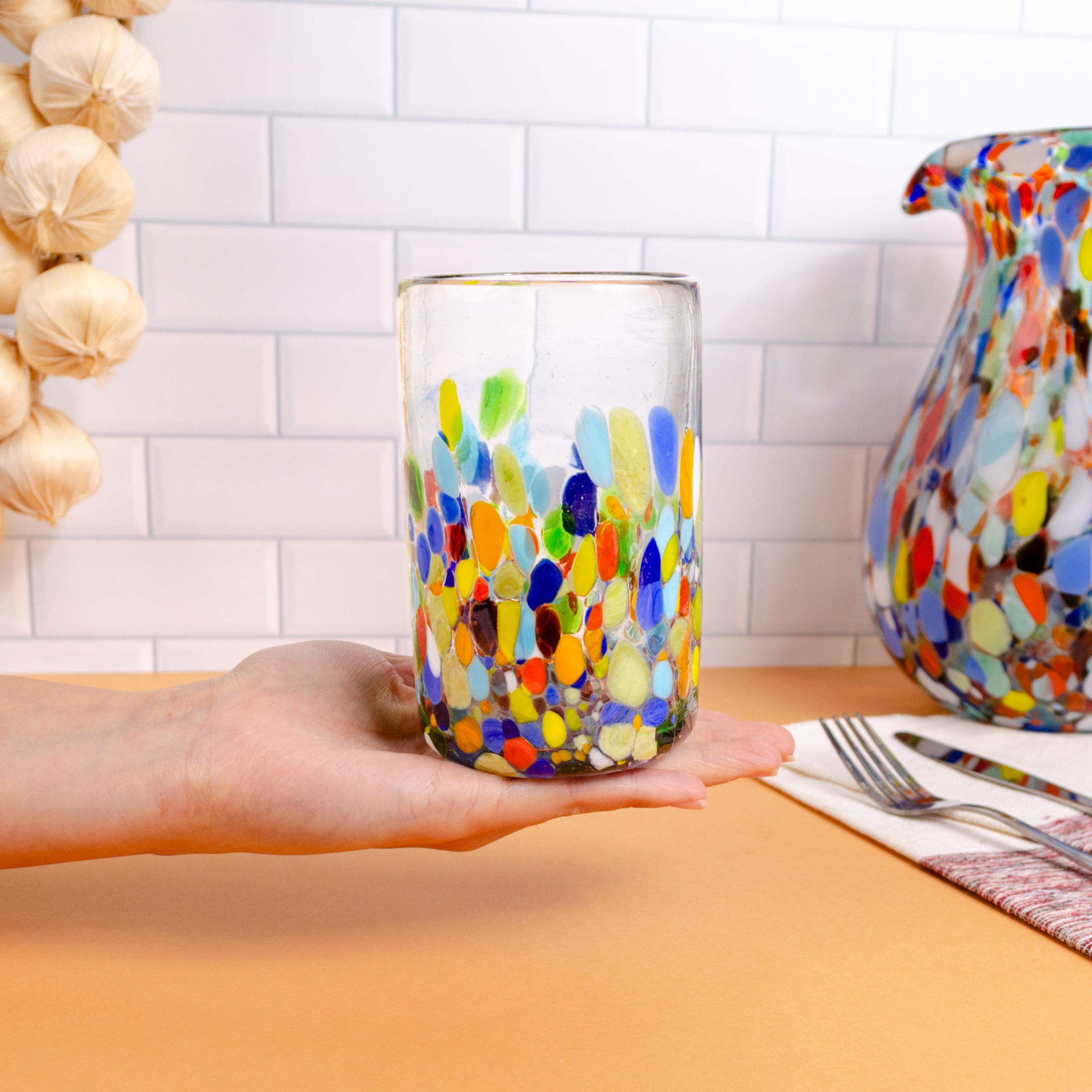 Tonalá Hand-Blown Highball Glass Tumbler