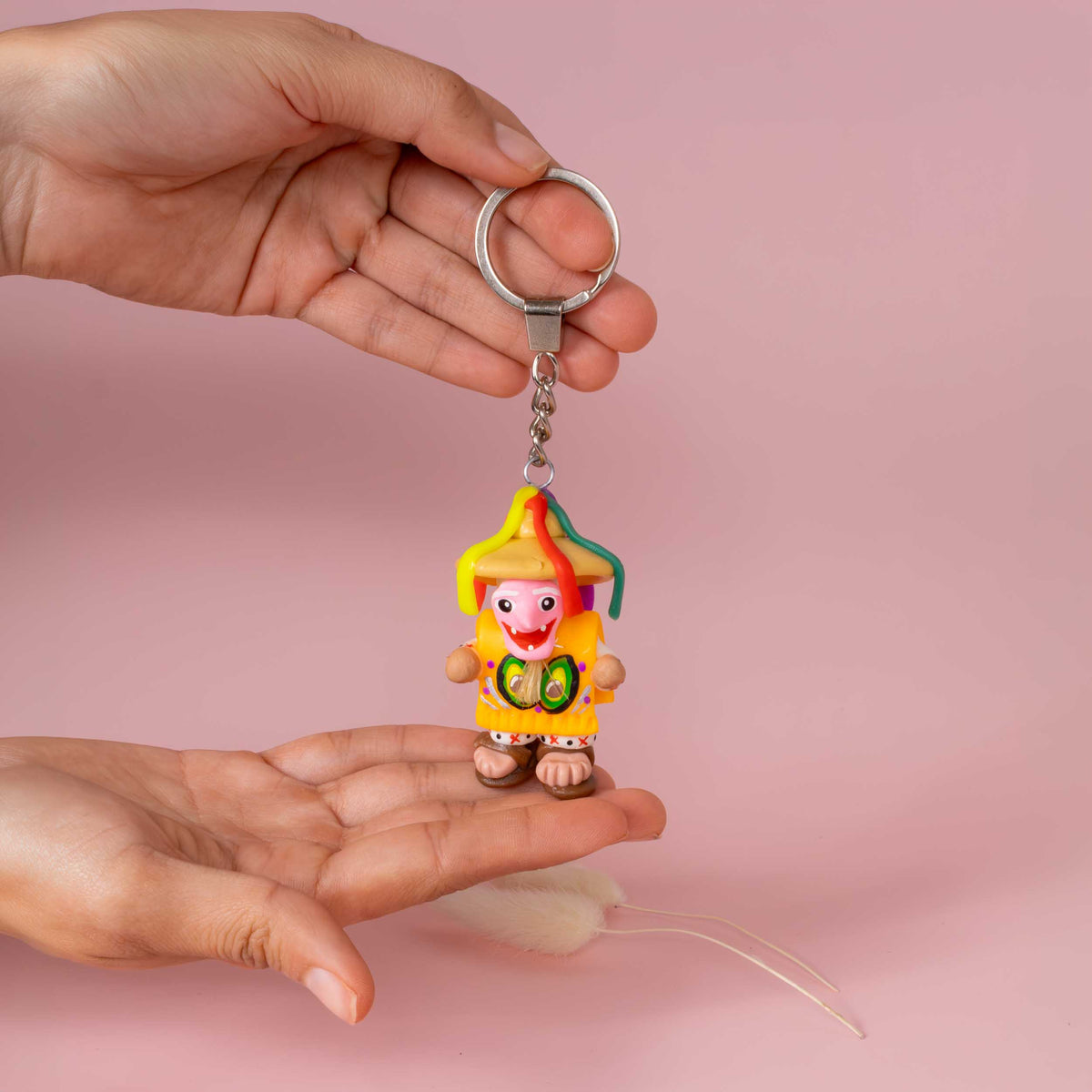 Cold Porcelain Clay Danza de Los Viejitos Keychain