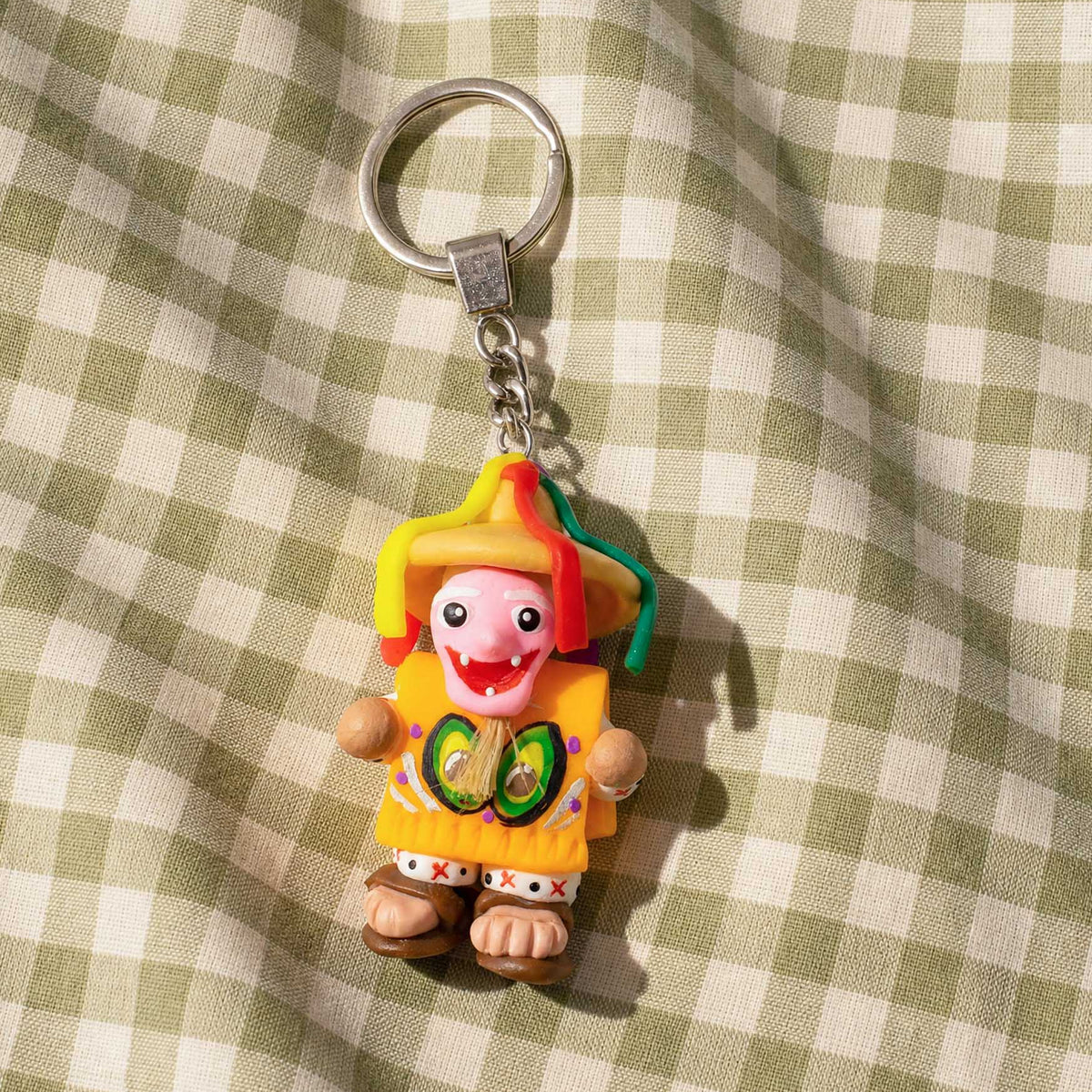 Cold Porcelain Clay Danza de Los Viejitos Keychain
