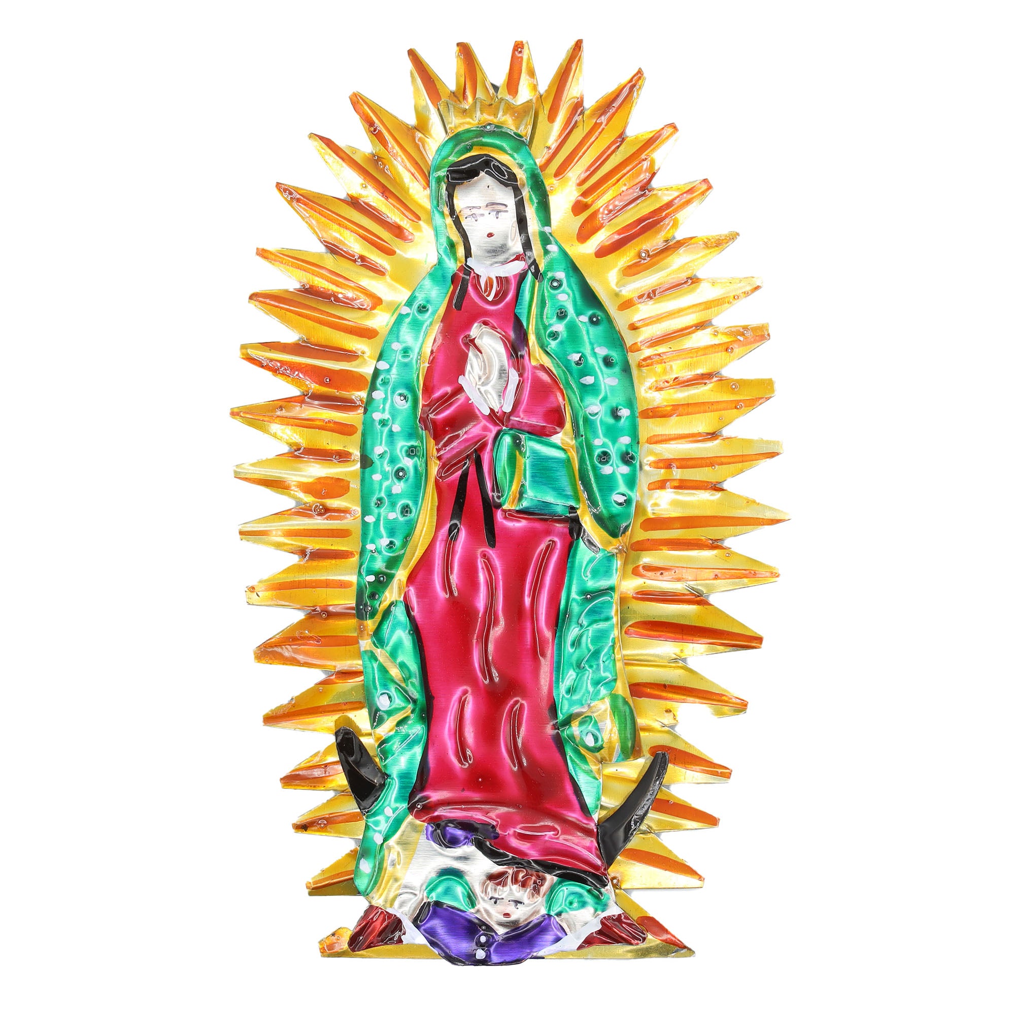 Virgen de Guadalupe Tin Art Ornament