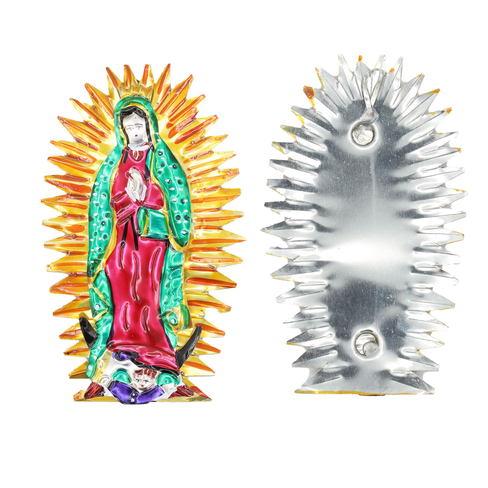 Virgen de Guadalupe Tin Art Ornament