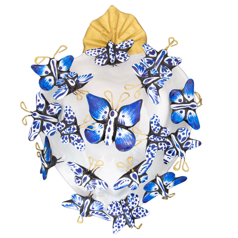 Kaleidoscope Heart - Clay Heart with Butterflies