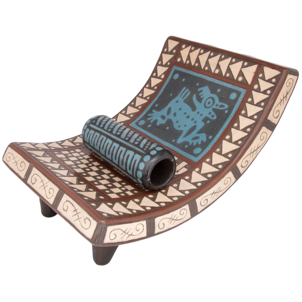Zinapécuaro Agua Sculptural Metate and Pestle