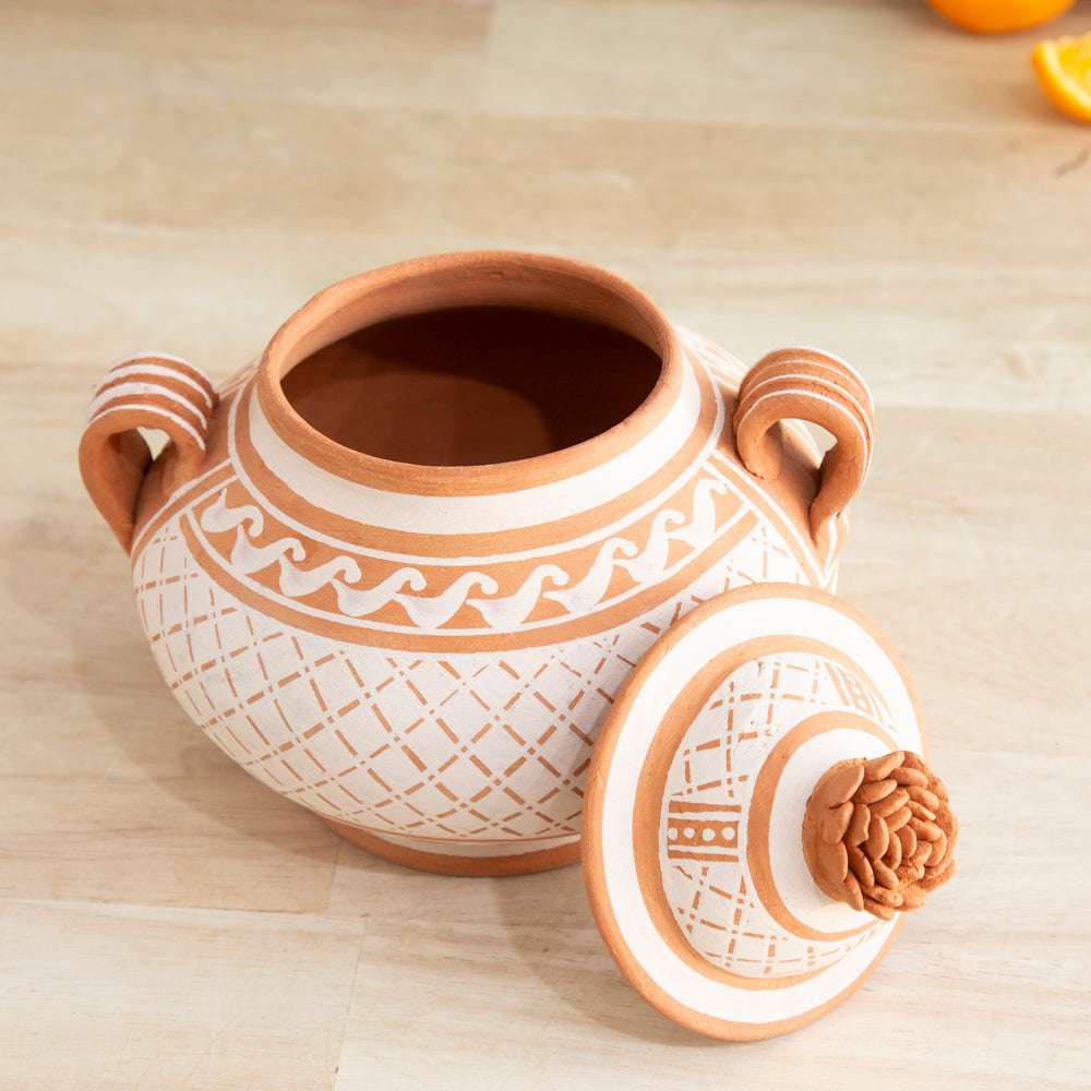 Patamban Hand-Painted Floral Sugar Bowl