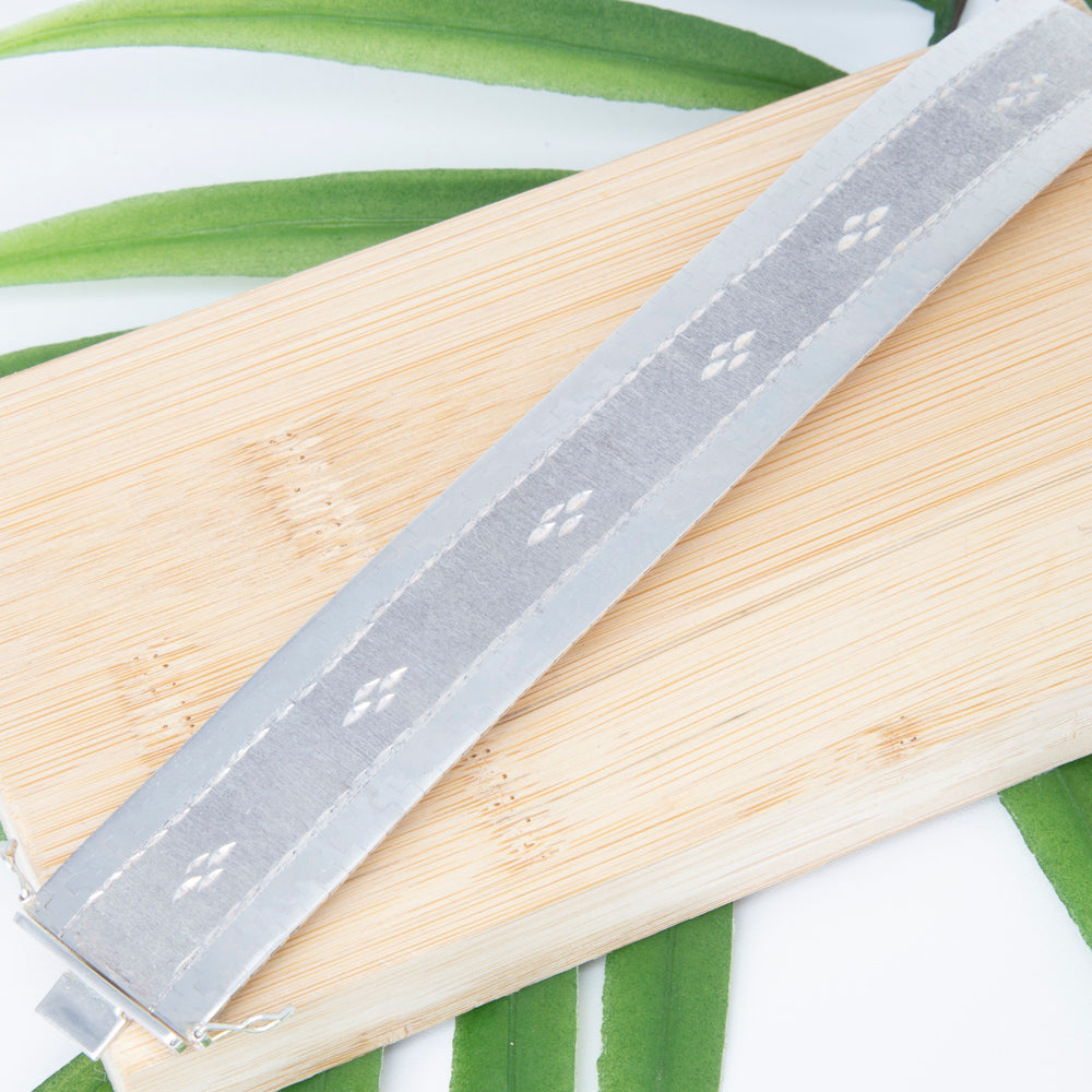 Vintage Sterling Silver Bracelet with Diamond Cut Finish