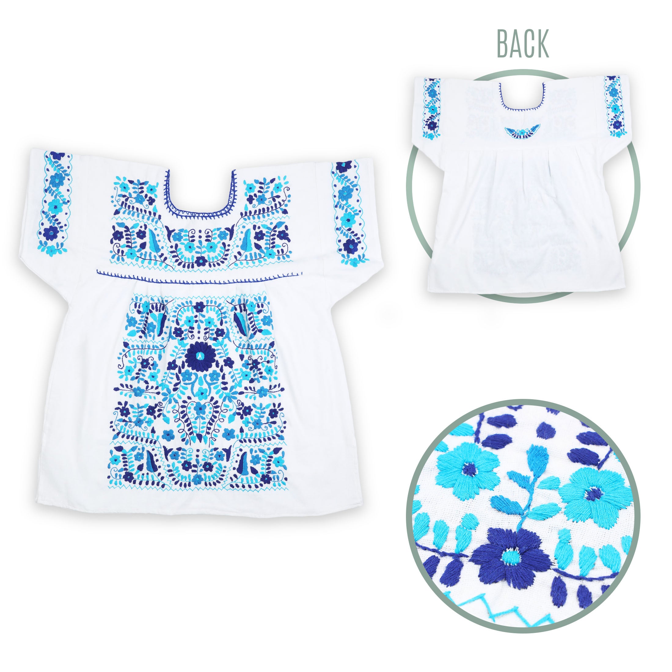 Chilac Embroidered Mexican Blouse