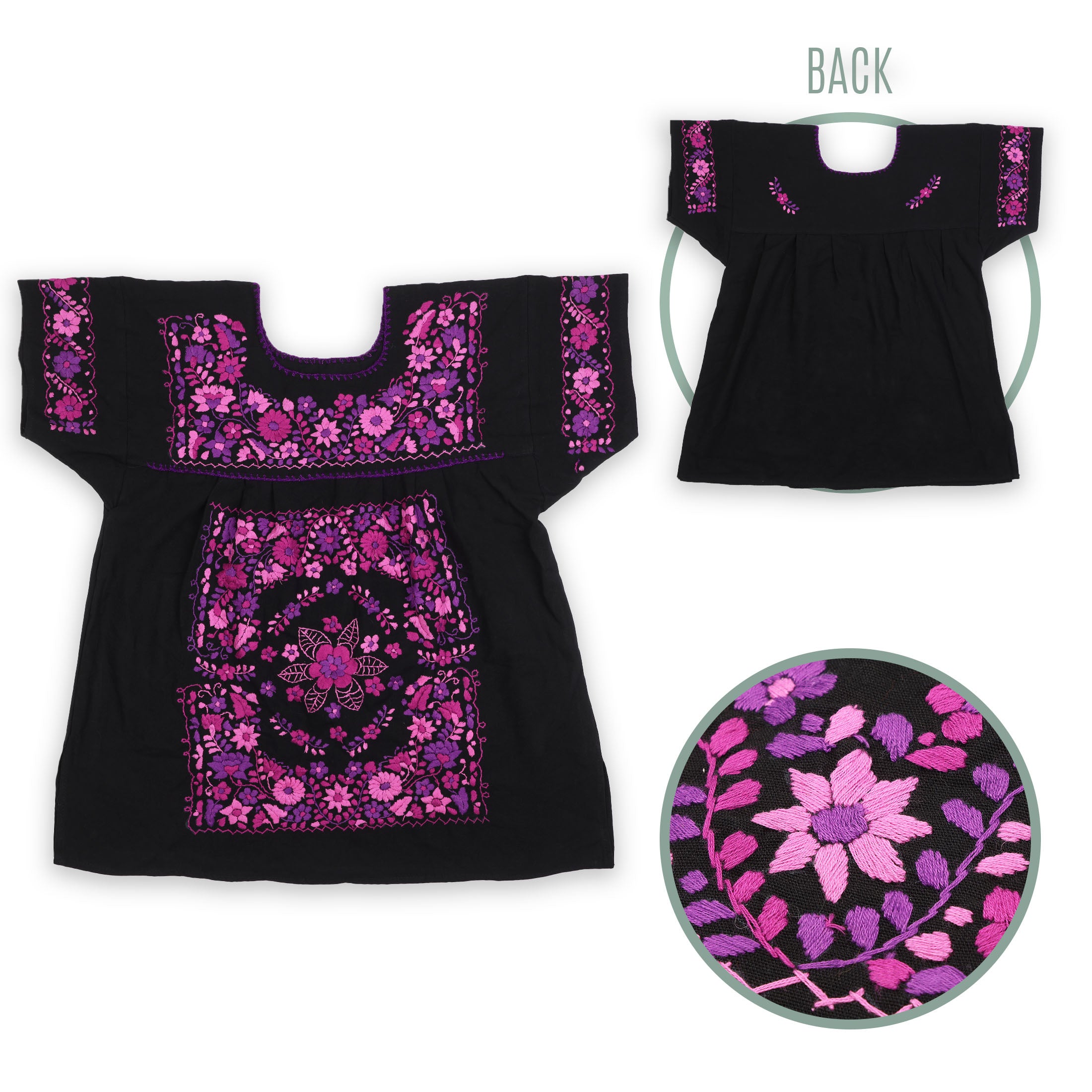 Chilac Embroidered Mexican Blouse