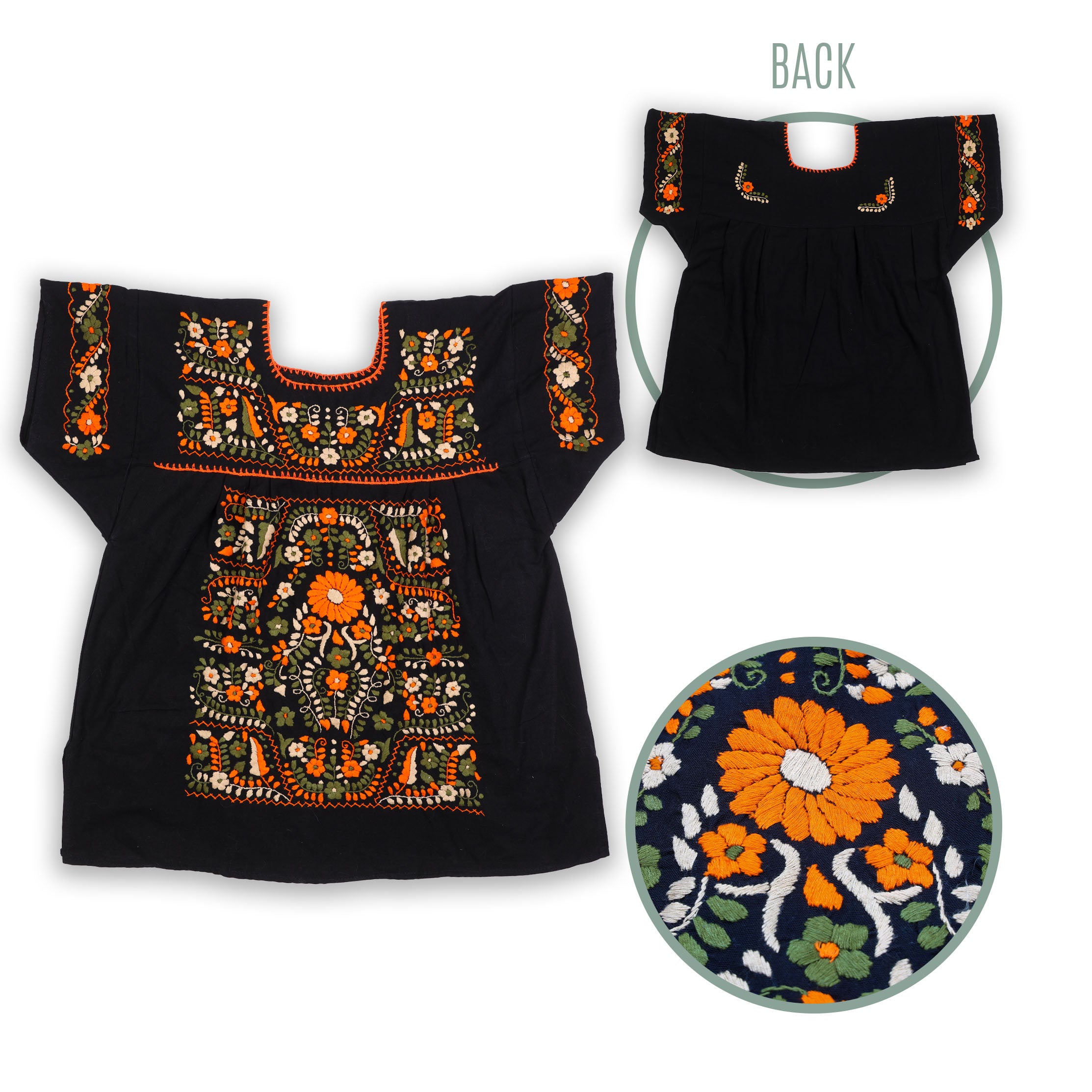 Chilac Embroidered Mexican Blouse