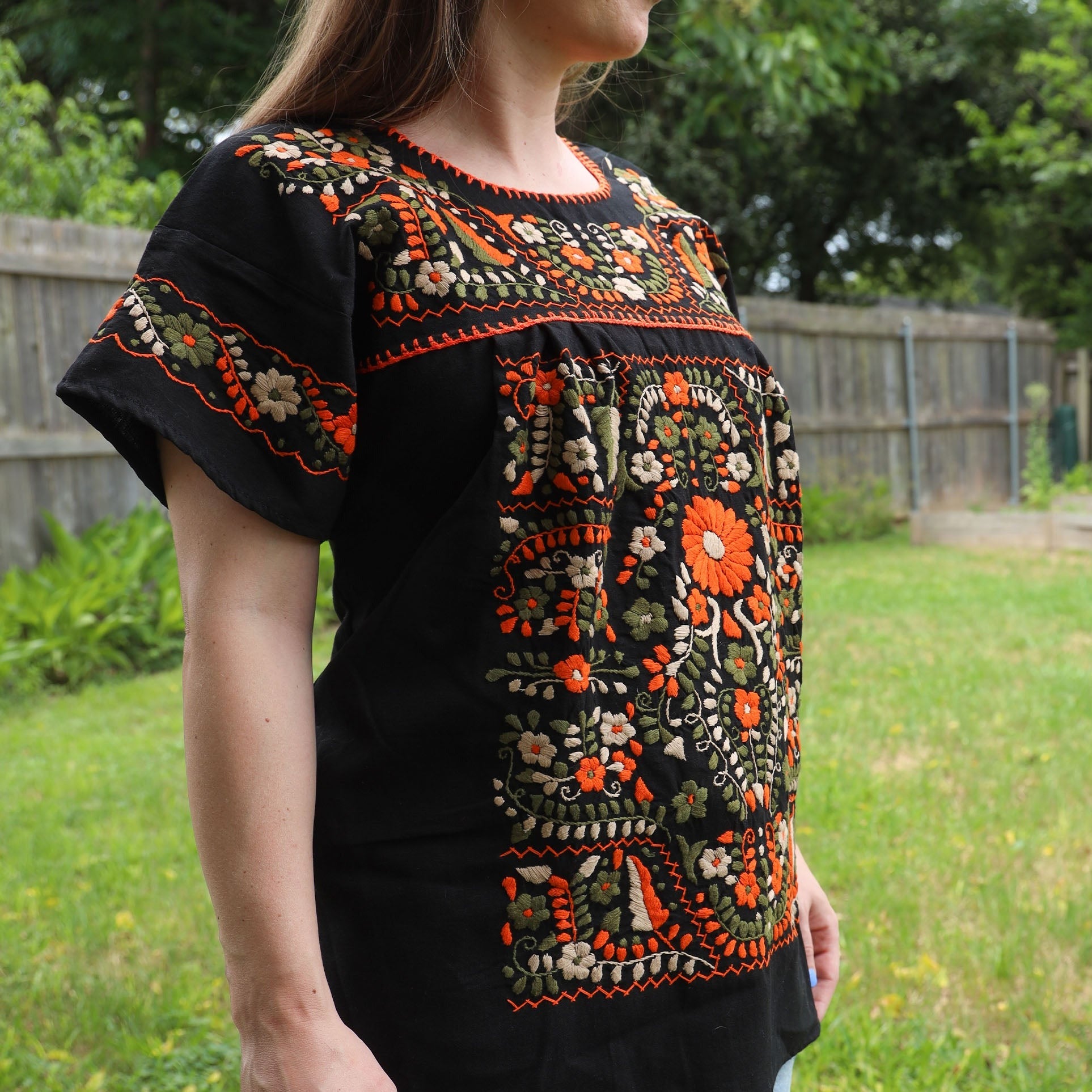 Chilac Embroidered Mexican Blouse
