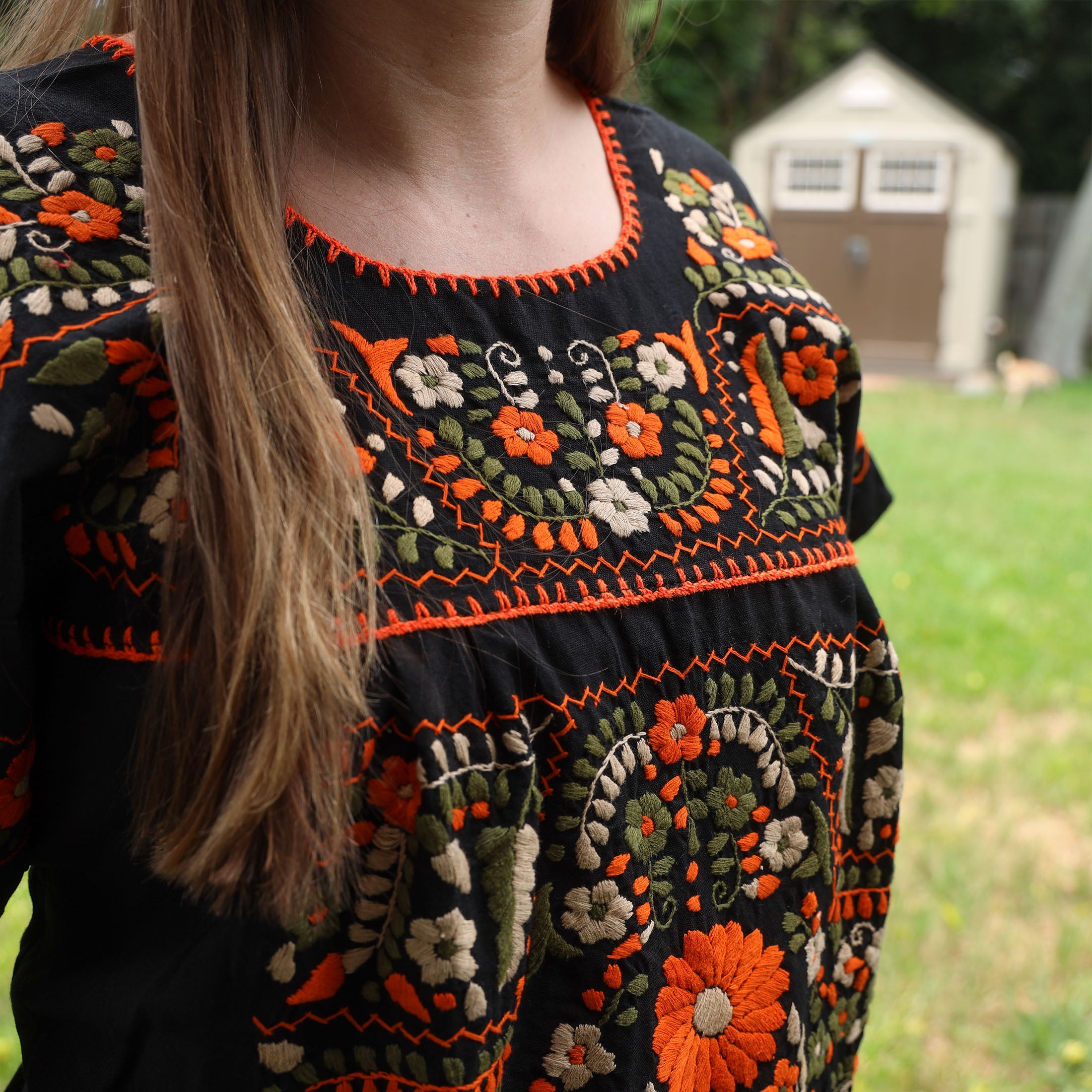 Chilac Embroidered Mexican Blouse