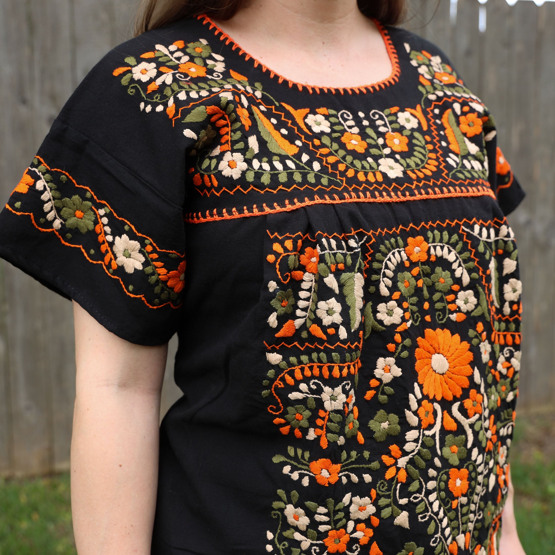 Chilac Embroidered Mexican Blouse