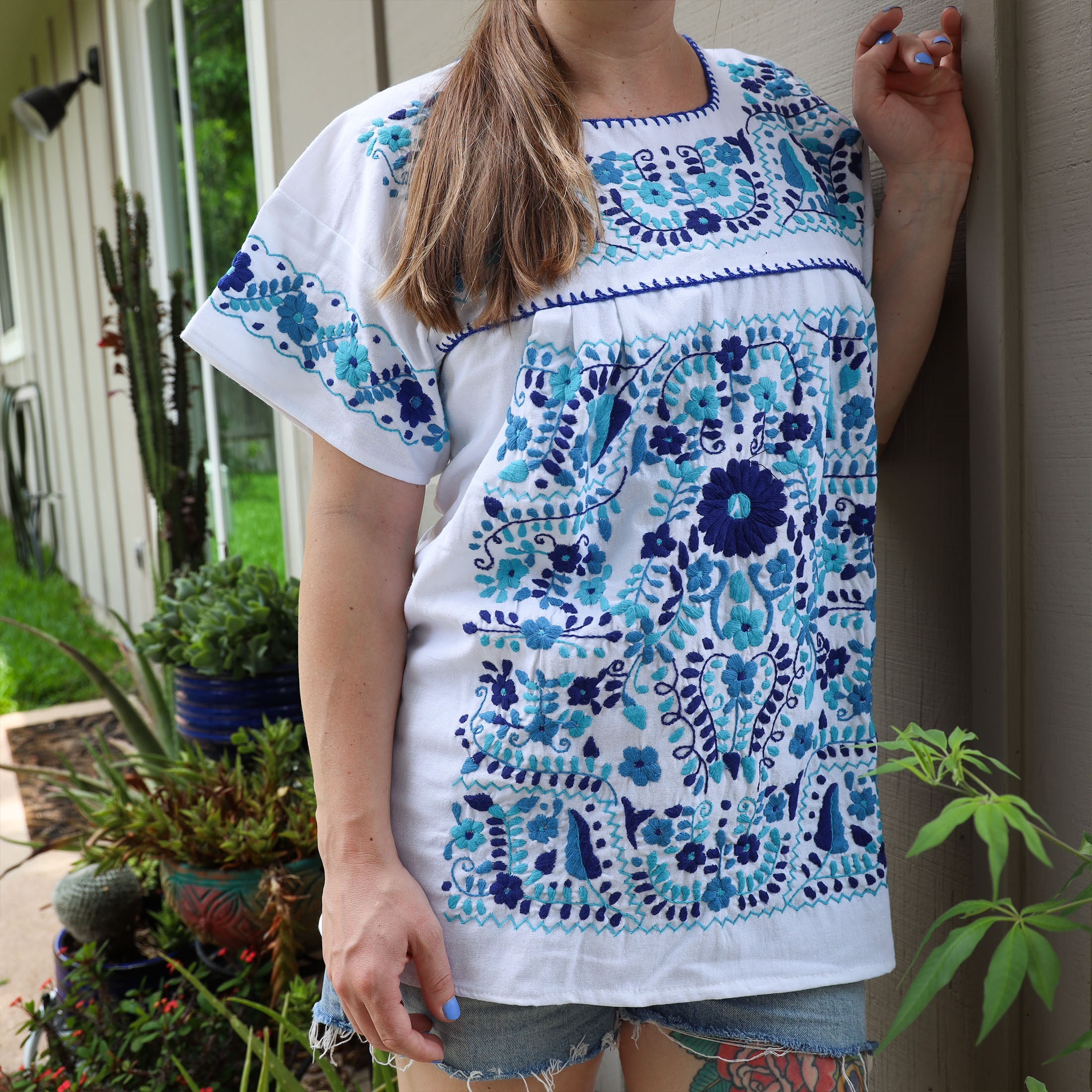 Chilac Embroidered Mexican Blouse