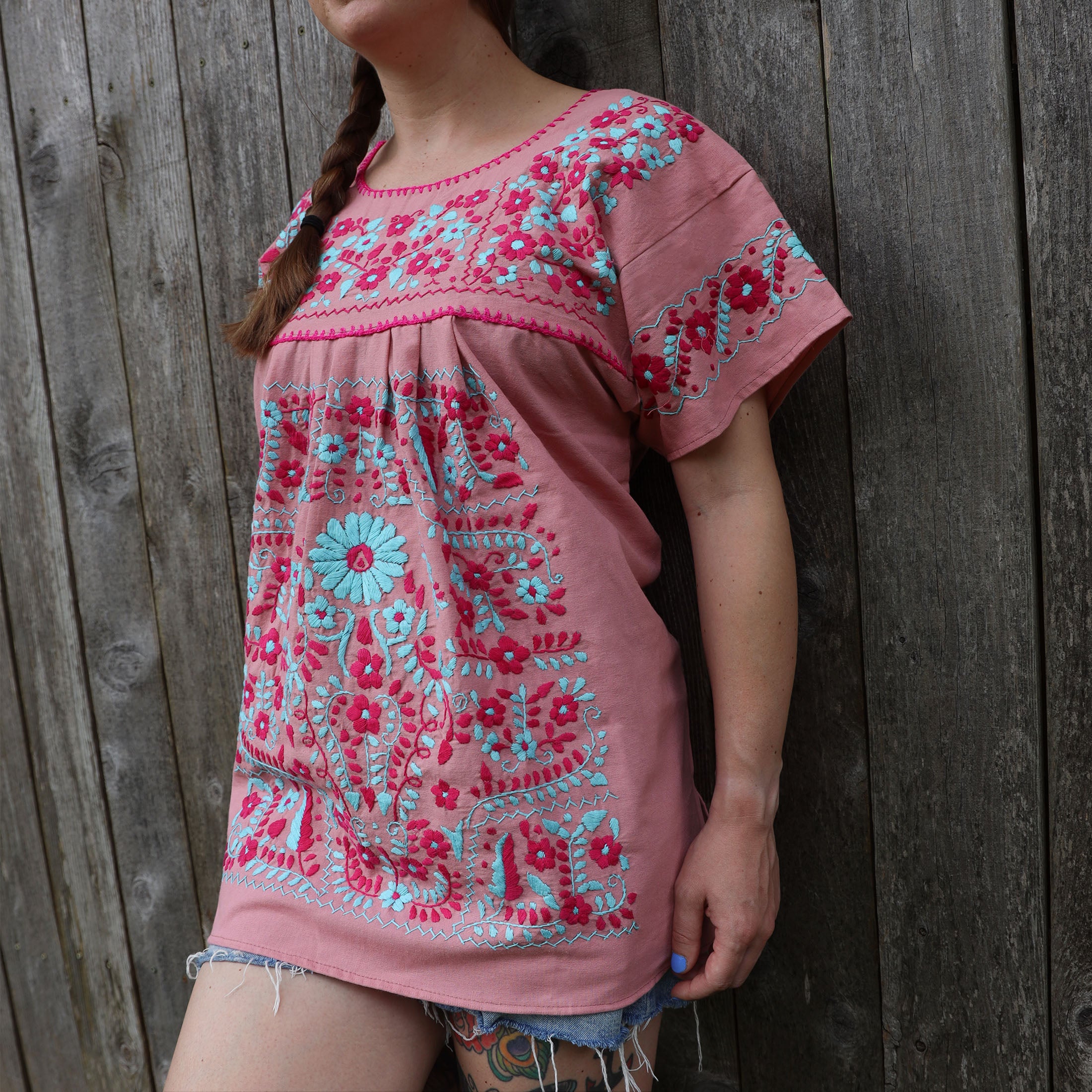 Chilac Embroidered Mexican Blouse