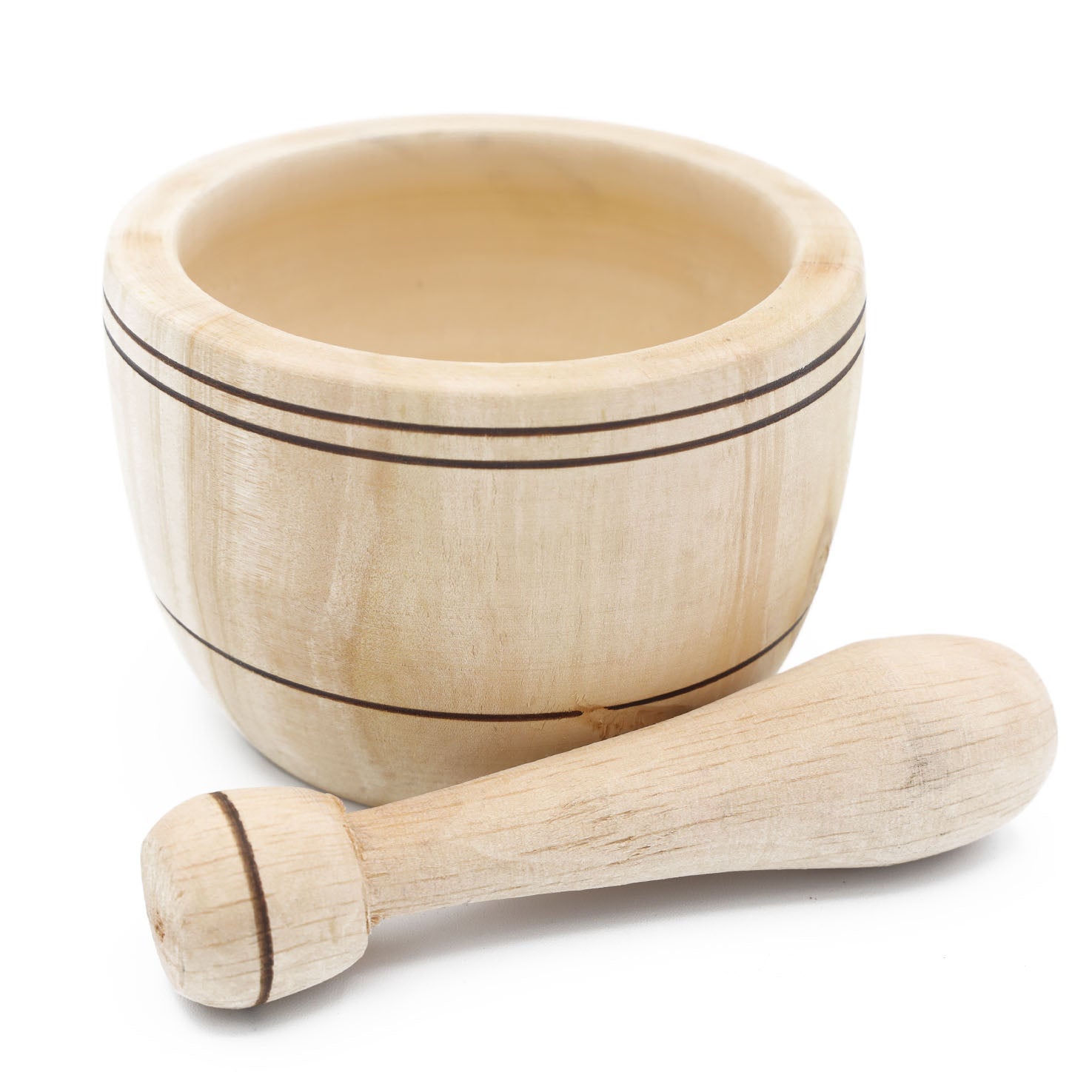 Wooden Mortar and Pestle