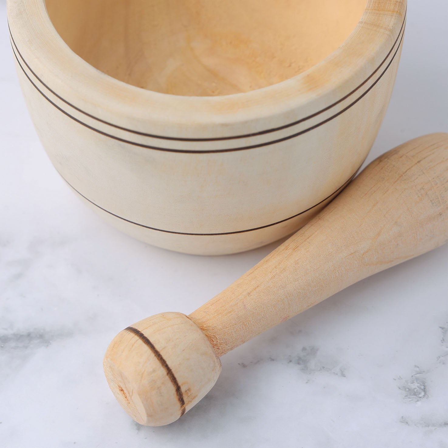 Wooden Mortar and Pestle