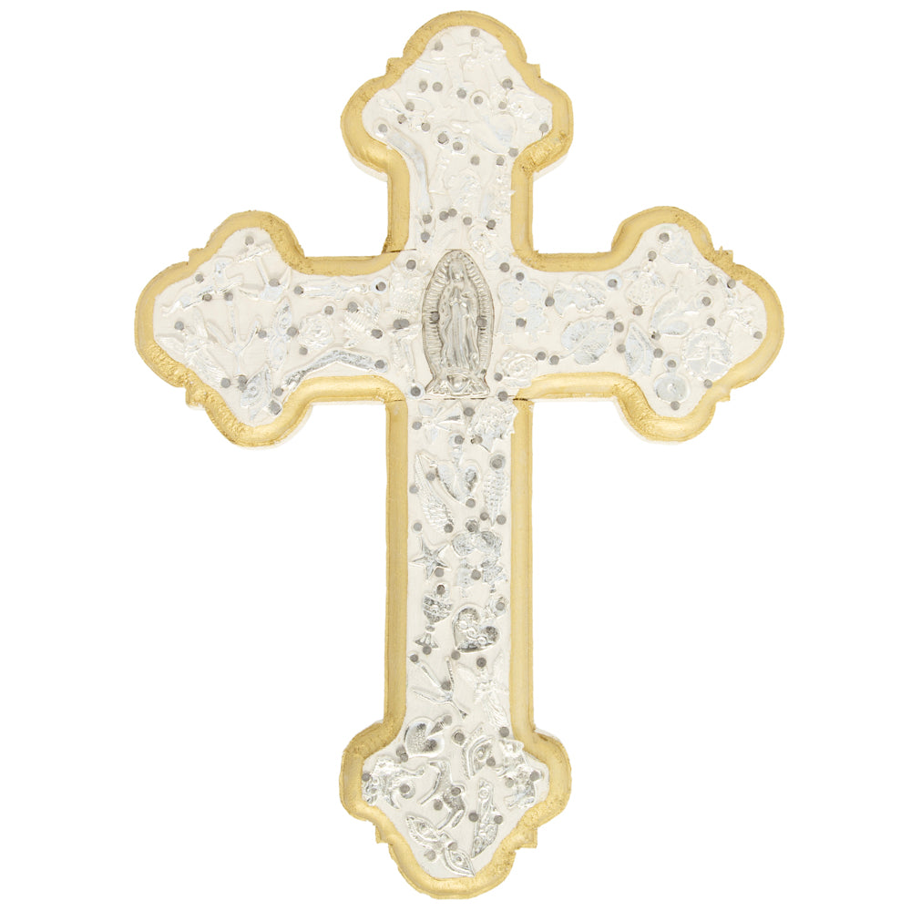 Wooden Wall Cross with Milagritos, Large