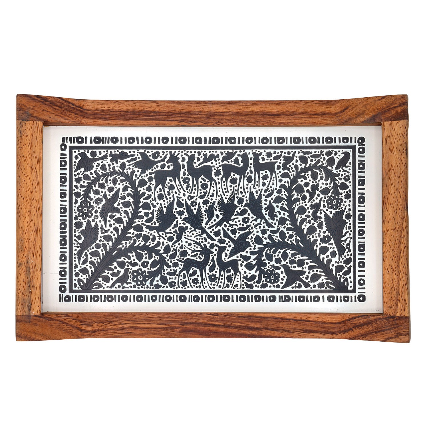 Small Olinalá Parota Solid Wood Serving Tray