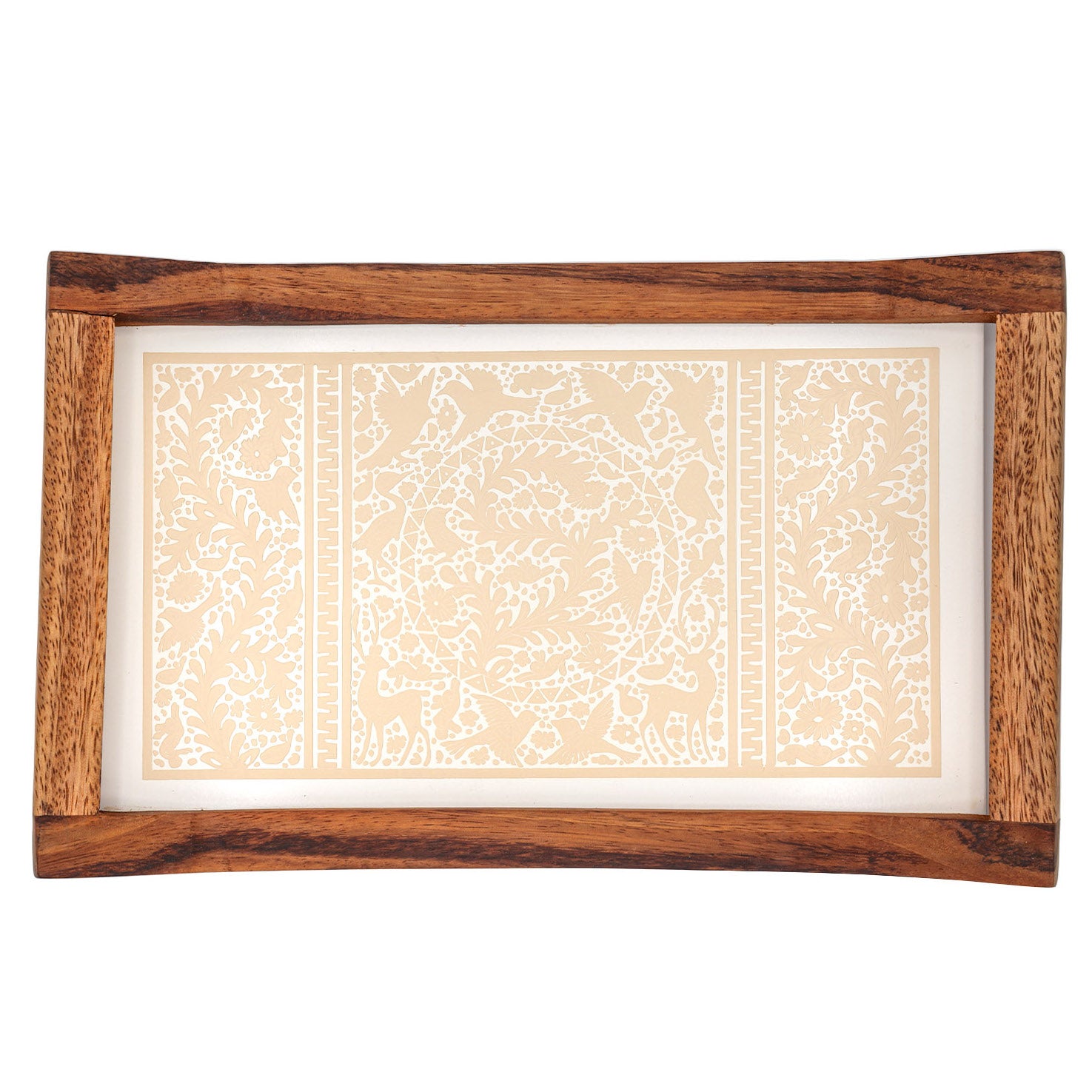 Small Olinalá Parota Solid Wood Serving Tray