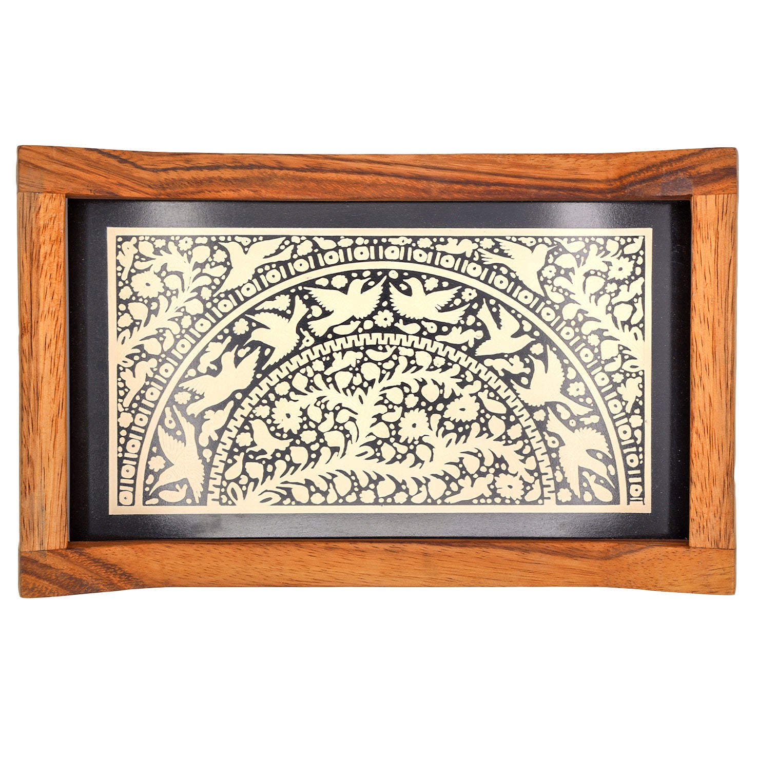 Small Olinalá Parota Solid Wood Serving Tray