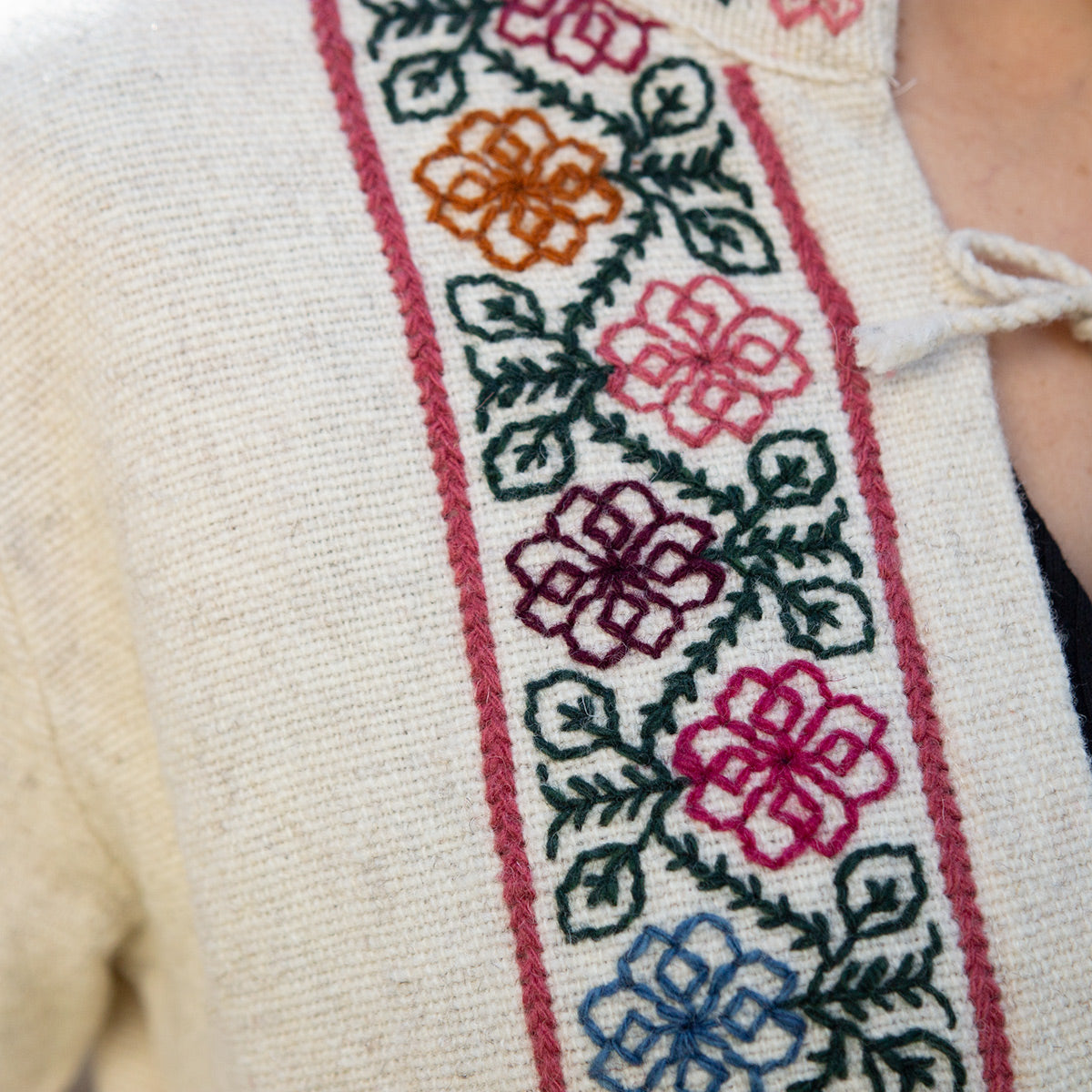 Tanamacoyan Embroidered Wool/Cotton Coat