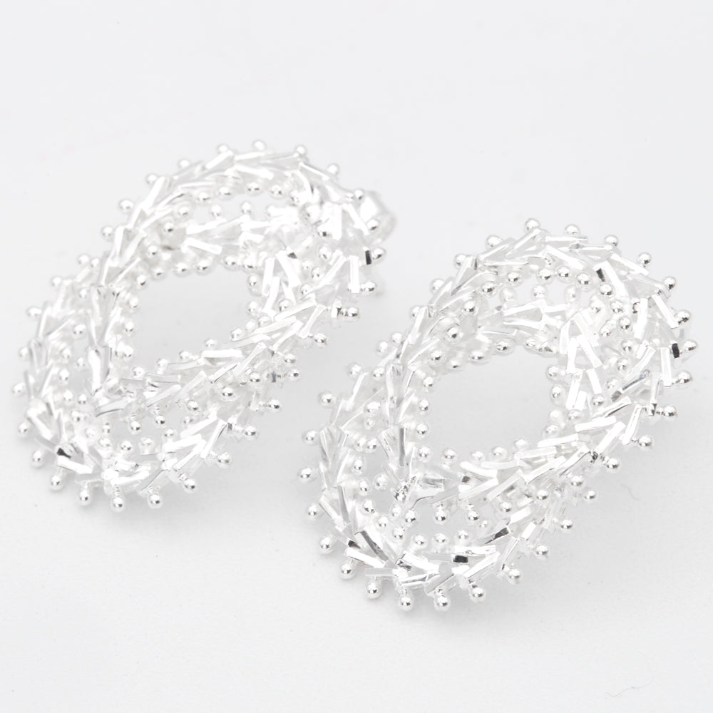 Sterling Silver Boleado Double Loop Earrings