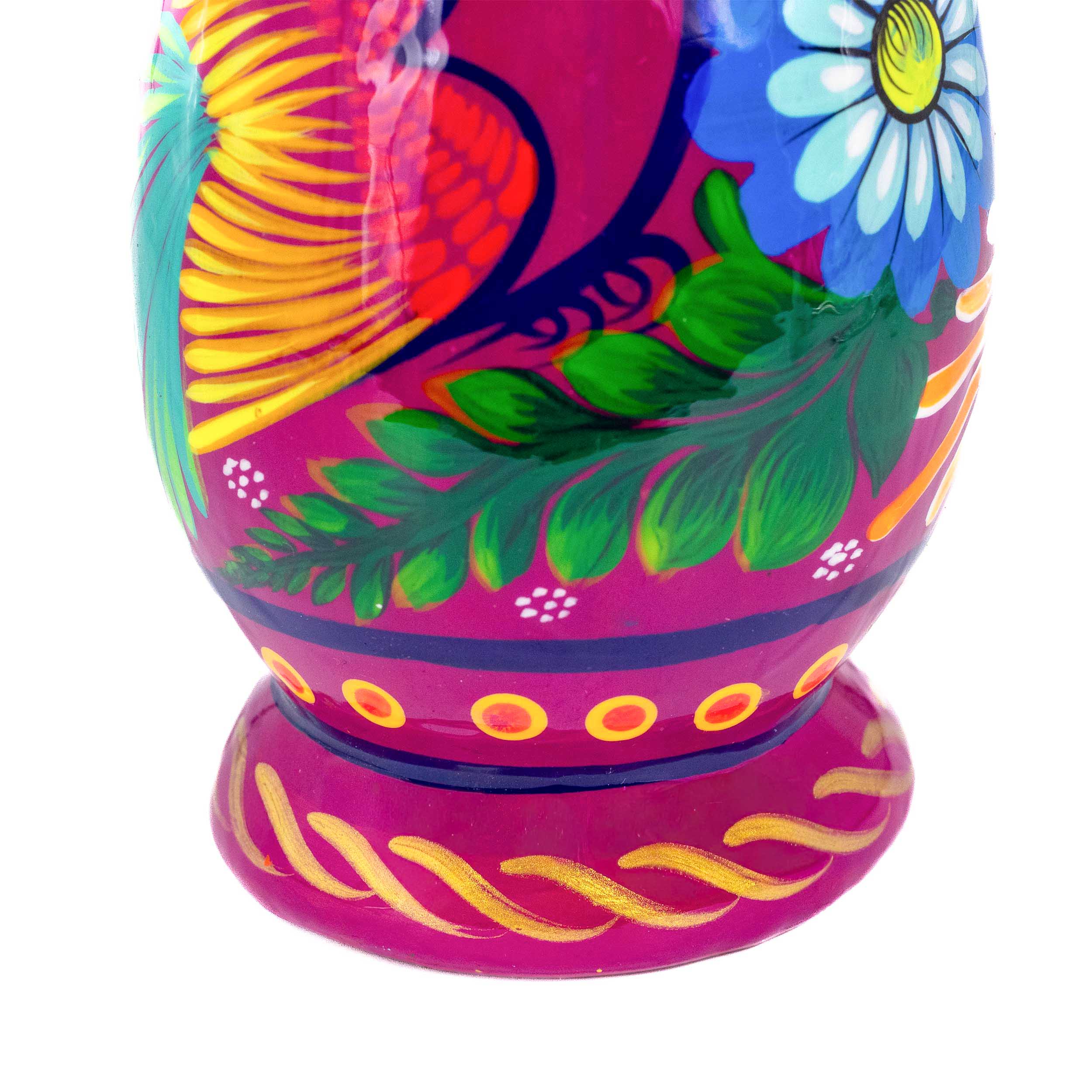 Xalitla Long Neck Hand-Painted Vase