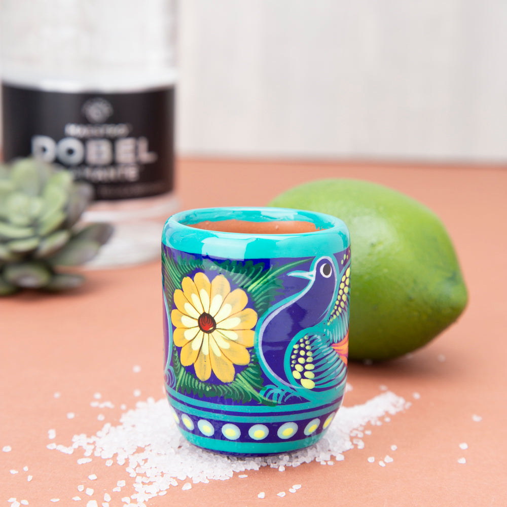 Xalitla Hand-Painted Small Shot Glass/Tea Cups