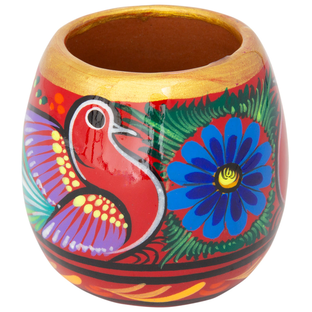 Xalitla Hand-Painted Mezcalero Round Short Shot Glass