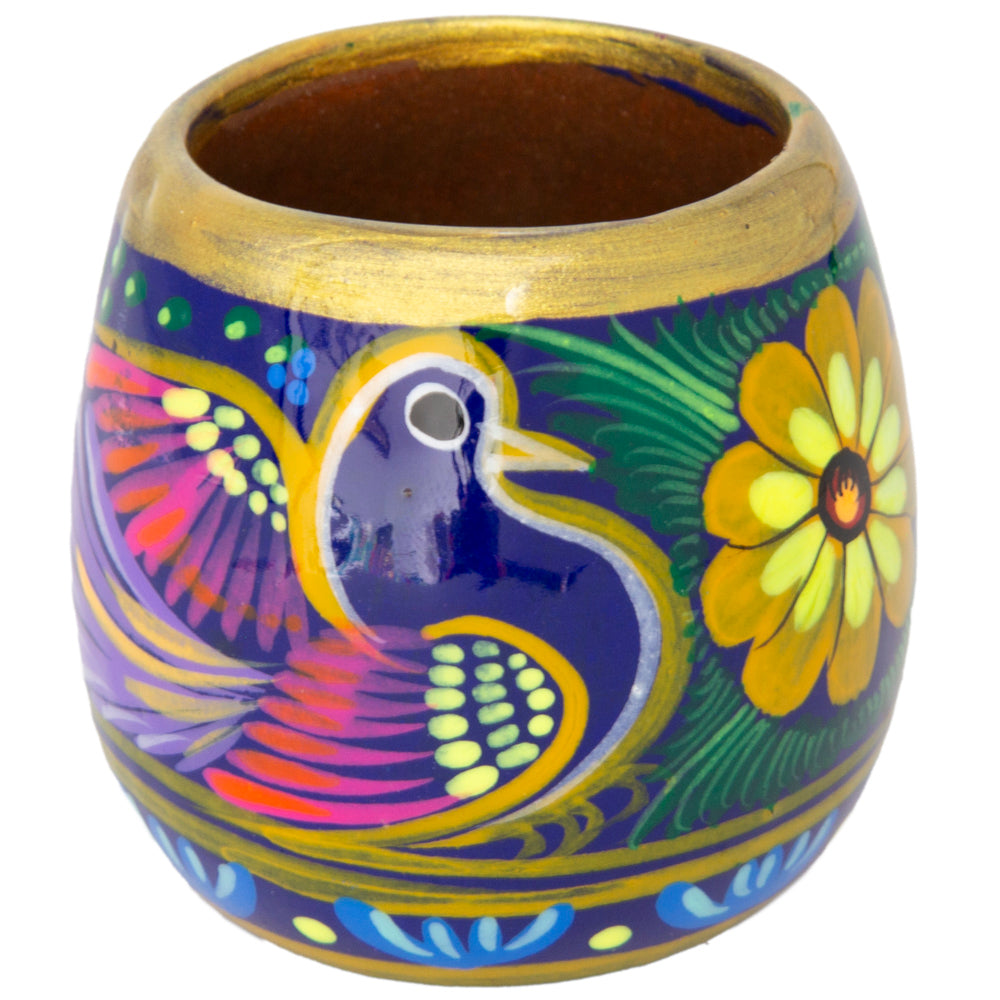 Xalitla Hand-Painted Mezcalero Round Short Shot Glass