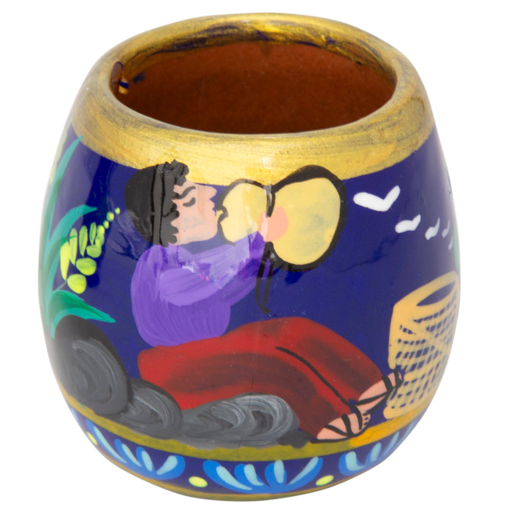 Xalitla Hand-Painted Mezcalero Round Short Shot Glass