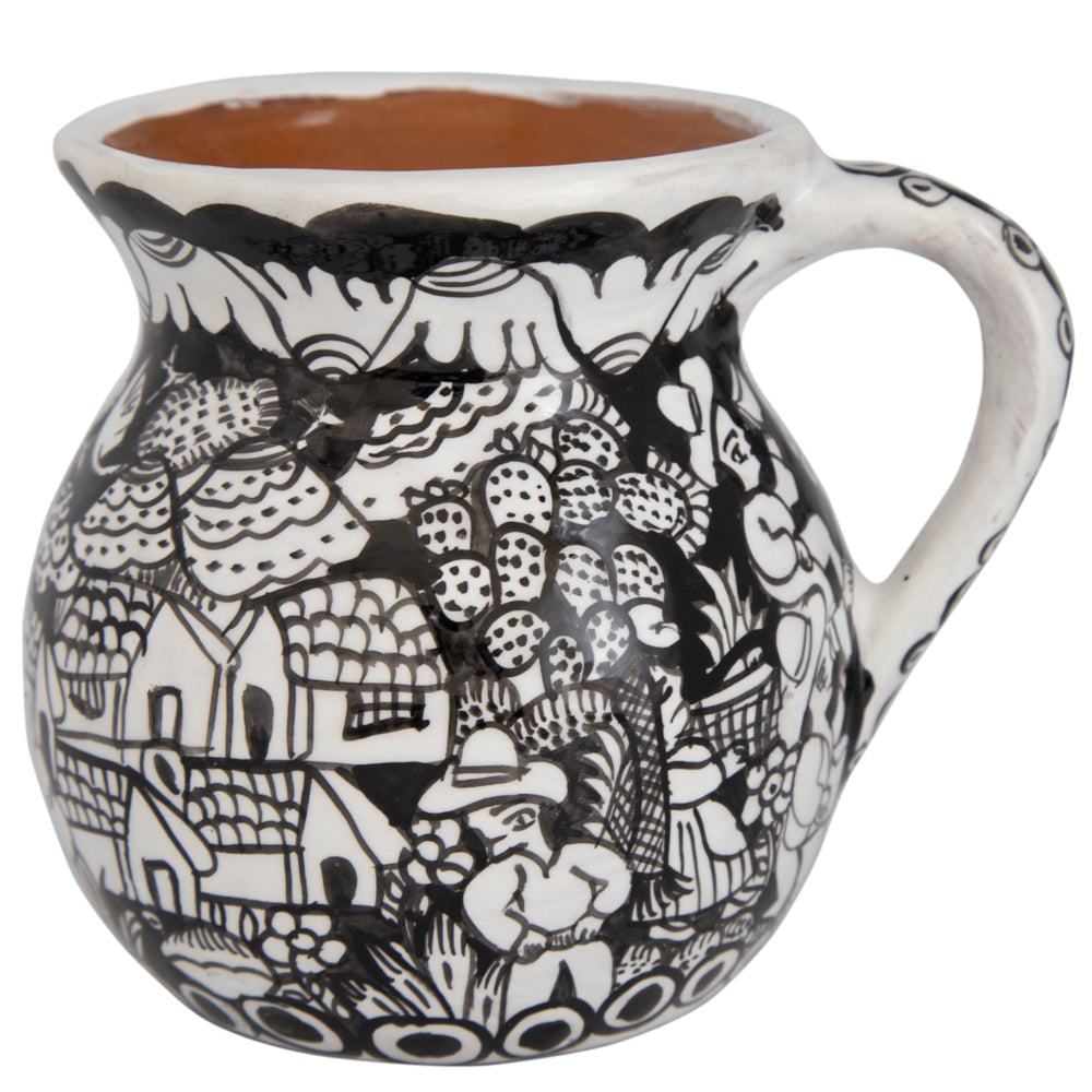 Black and White Storytelling Xalitla Clay Jarrito Mug
