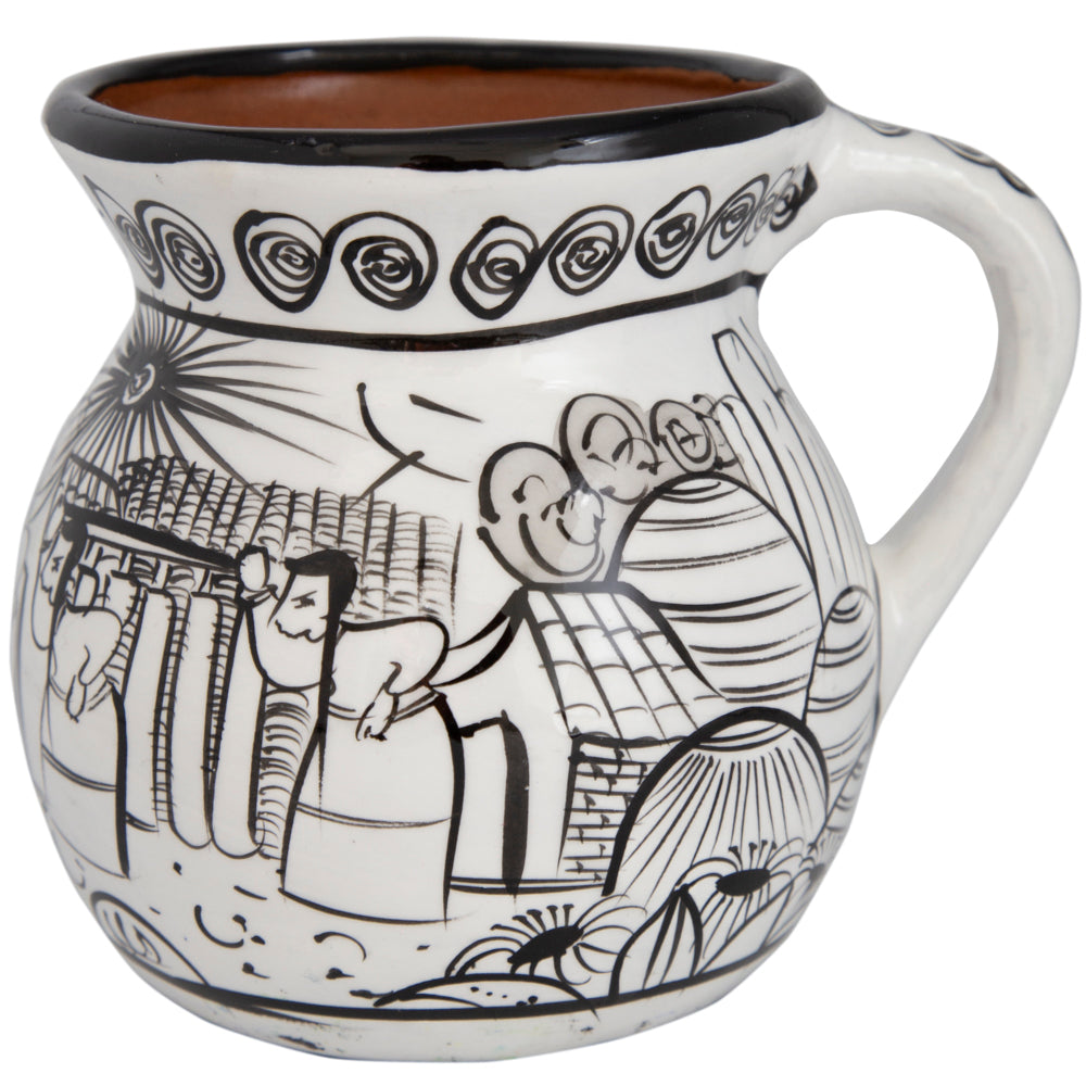 Black and White Storytelling Xalitla Clay Jarrito Mug