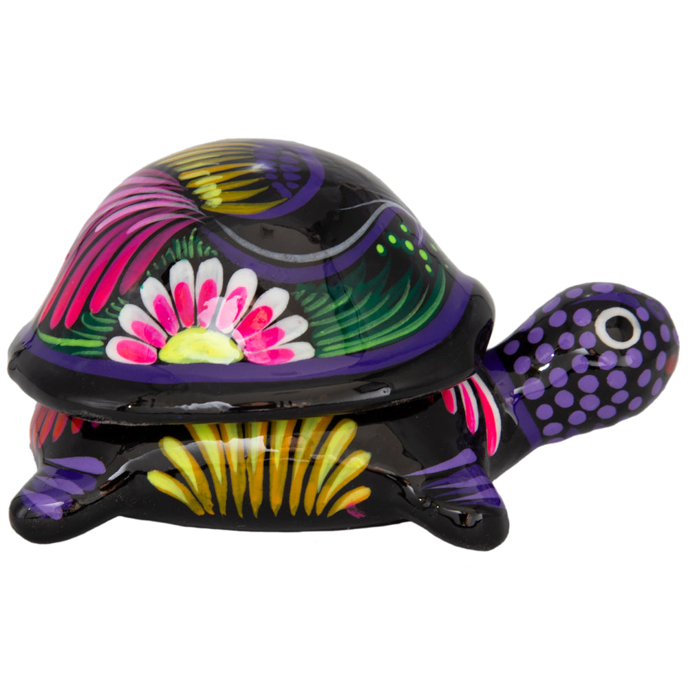 Hand-Painted Xalitla Clay Trinket/Jewelry Box