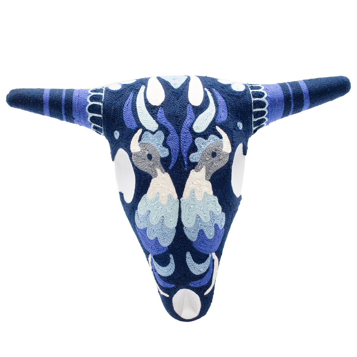 Huichol/Wixárika Cow Skull Yarn Wall Decor